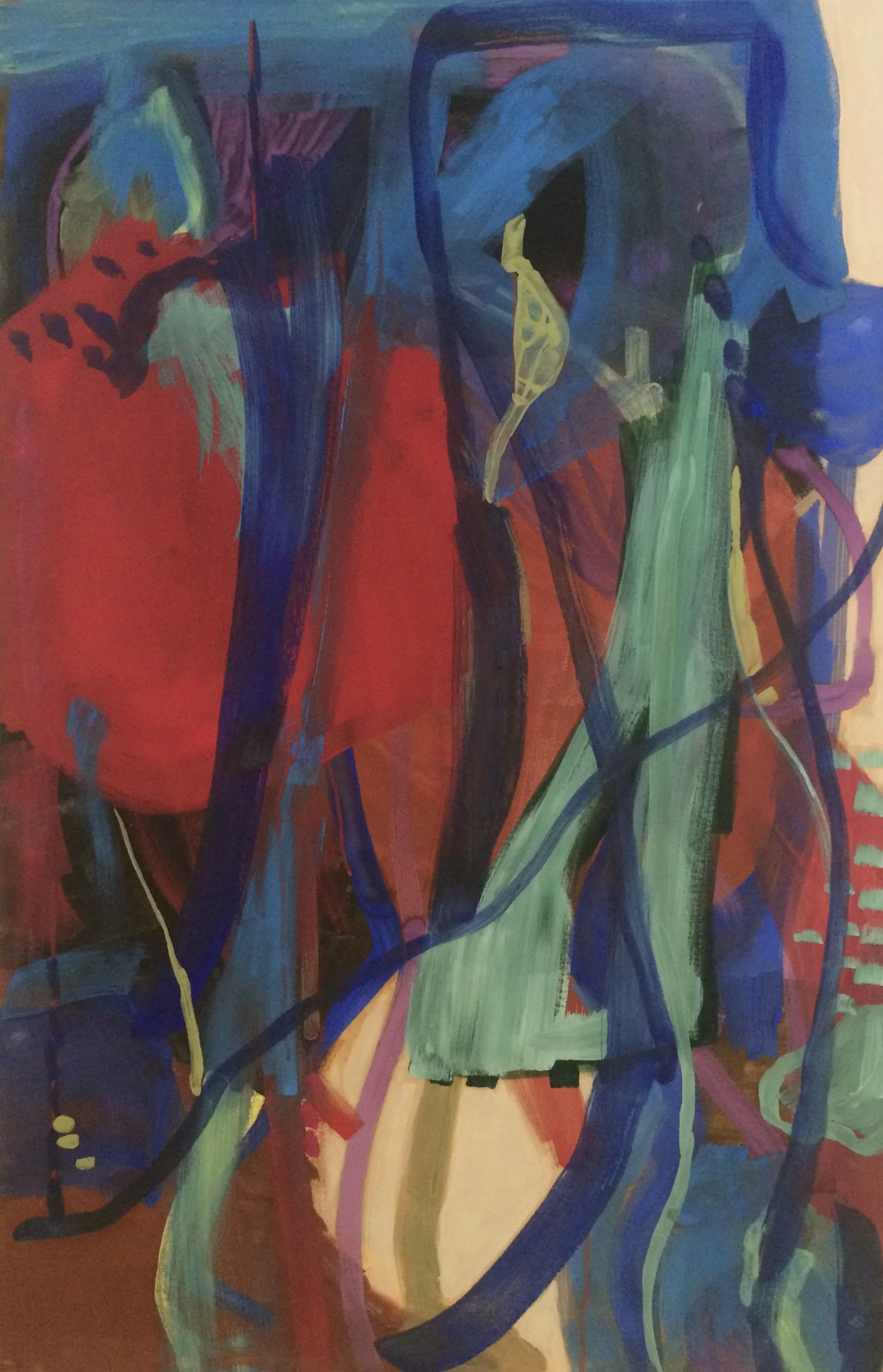 "Dschungel", 110x80 cm, Eitempera, 2017