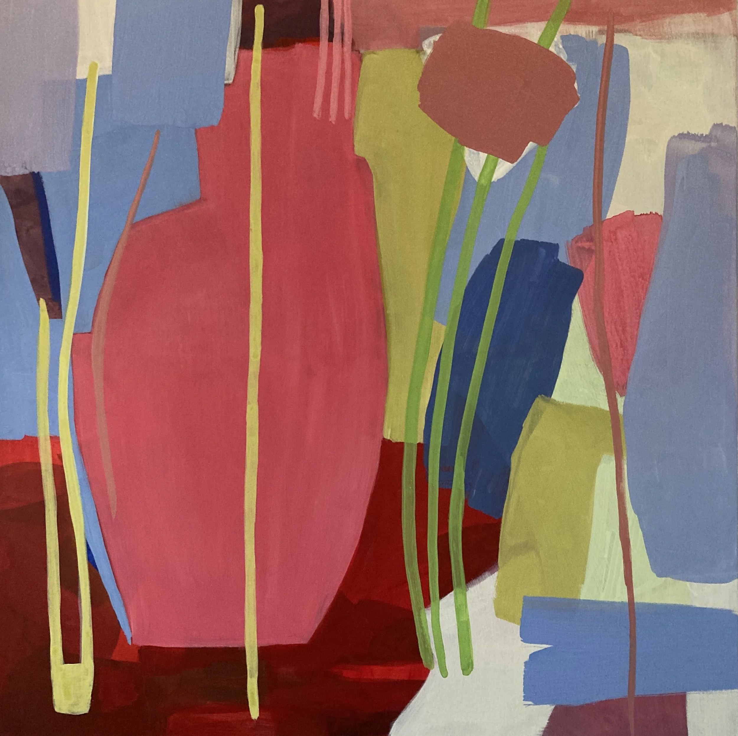 "Himmelan", 100x100 cm, Pigment/Acryl, 2023