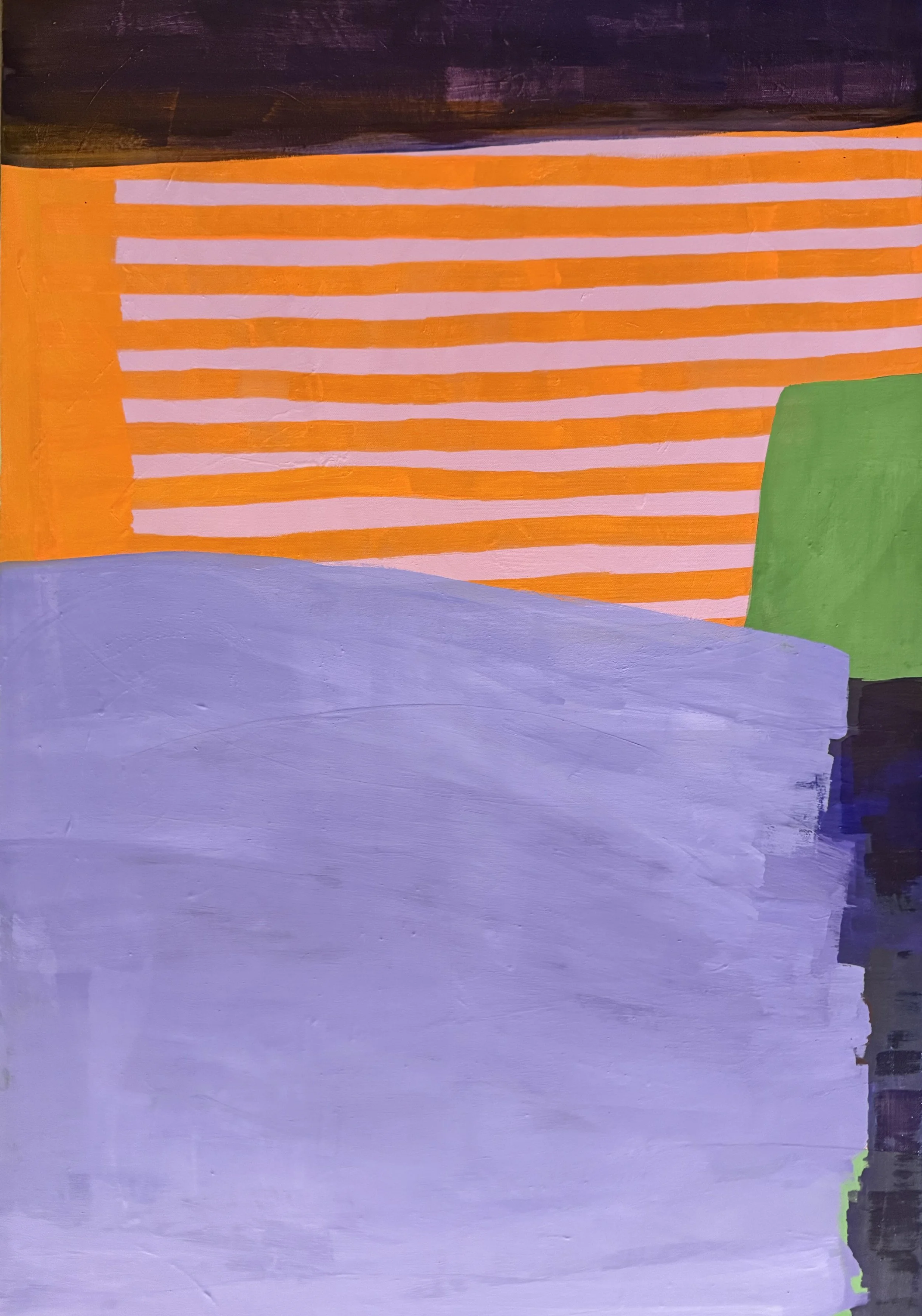 "Lila Feld", 100x70 cm, Acryl, 2025