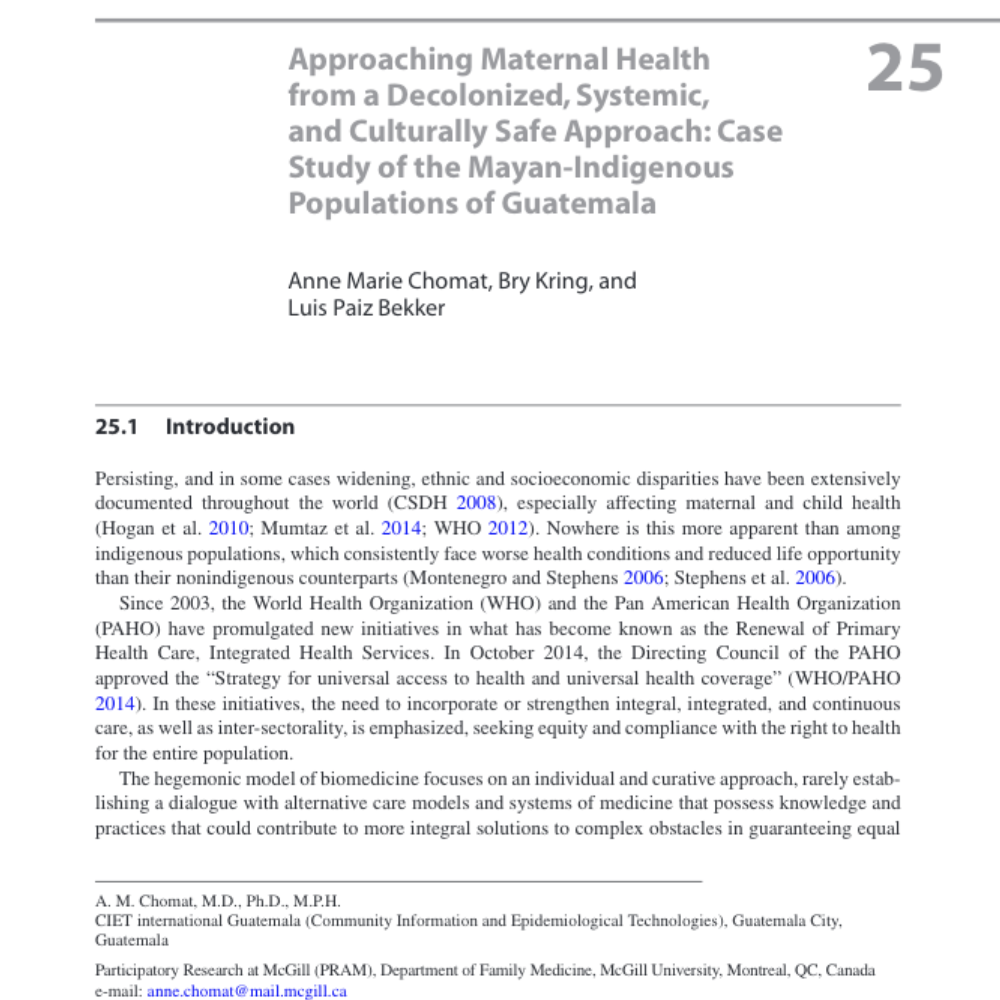 Decolonizing Women’s Health