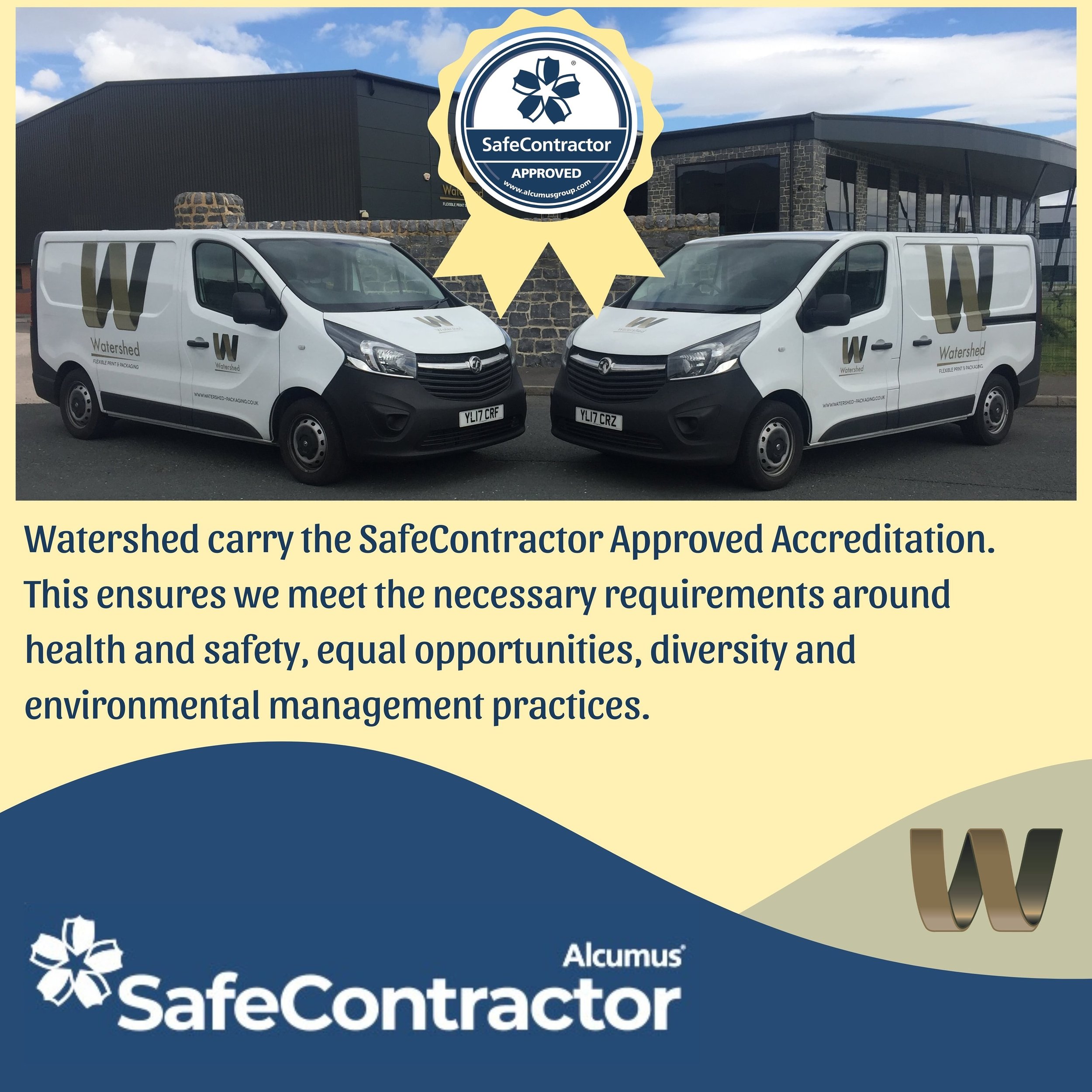 🔍 The Watershed Spotlight

💥 Watershed Packaging are Safe Contractor approved!

💬 &ldquo;For Watershed, obtaining this accreditation signifies a commitment to its current and potential customers with their compliance to health safety regulations a