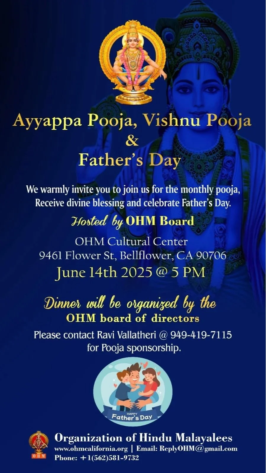 Ayyappa Pooja, Vishnu Pooja & Father's Day