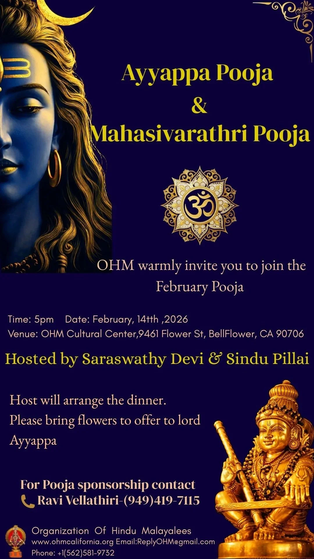 Ayyappa Pooja & Mahasivarathri Pooja