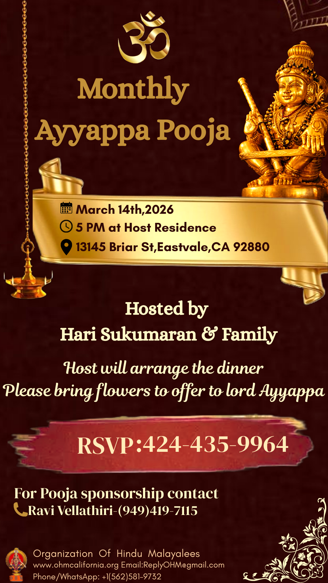 Monthly Ayyappa Pooja