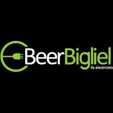 Logo mit dem Text 'BeerBigLie' und einem grünen Elektrizitätsstecker auf schwarzem Hintergrund