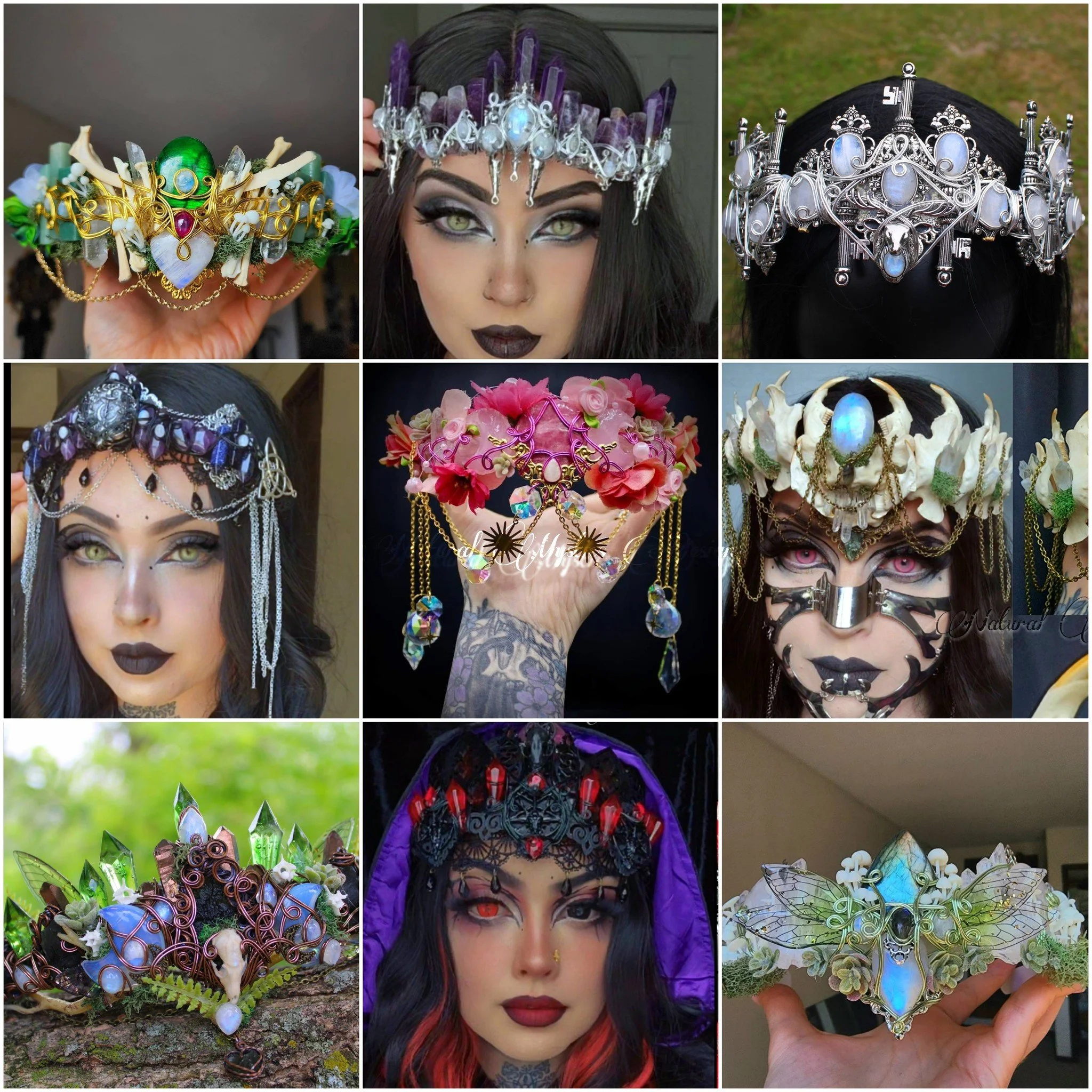 Size Medium: Intricate Crowns $160- $222 (This is the most common style of crown that i usually make/post to my social medias)