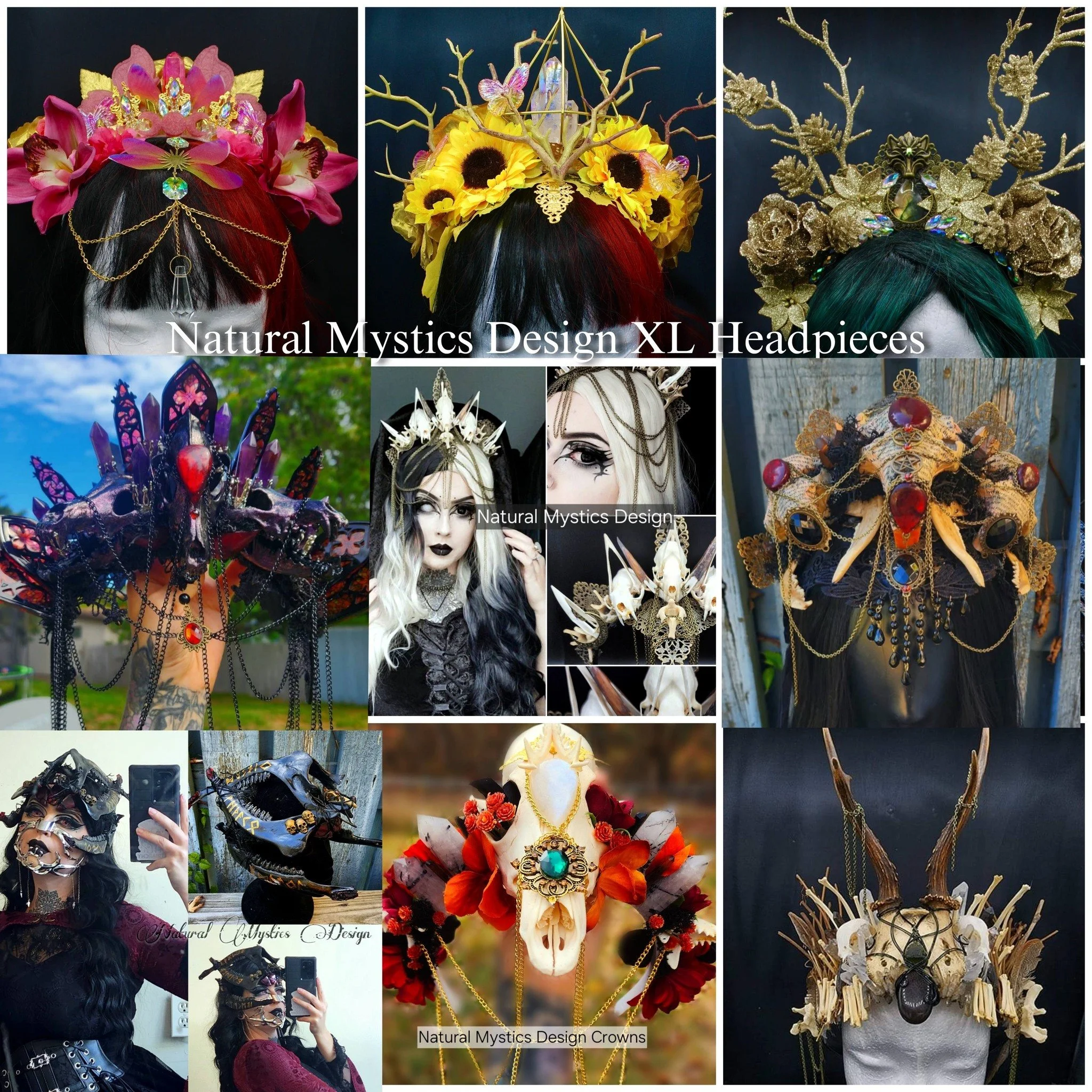 Size large: Extravagant Head dresses $280- $555