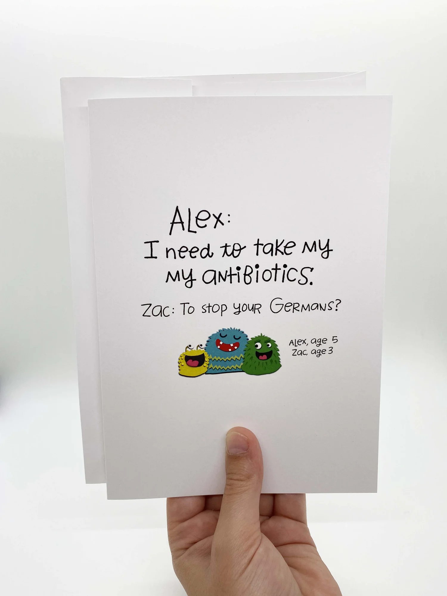 Germans Get Well Soon Greeting Card — LittleHoots, image size:1500x2000