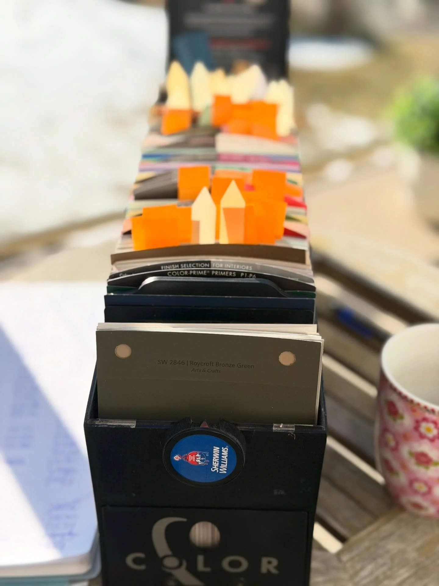 Such a beautiful day!
Perfect to sit on the deck in the sun and fill in the blanks in my @sherwinwilliams colorbox

Did you know I leave color samples behind for my clients after my color consultation? 
The perfect way for clients to consider their s