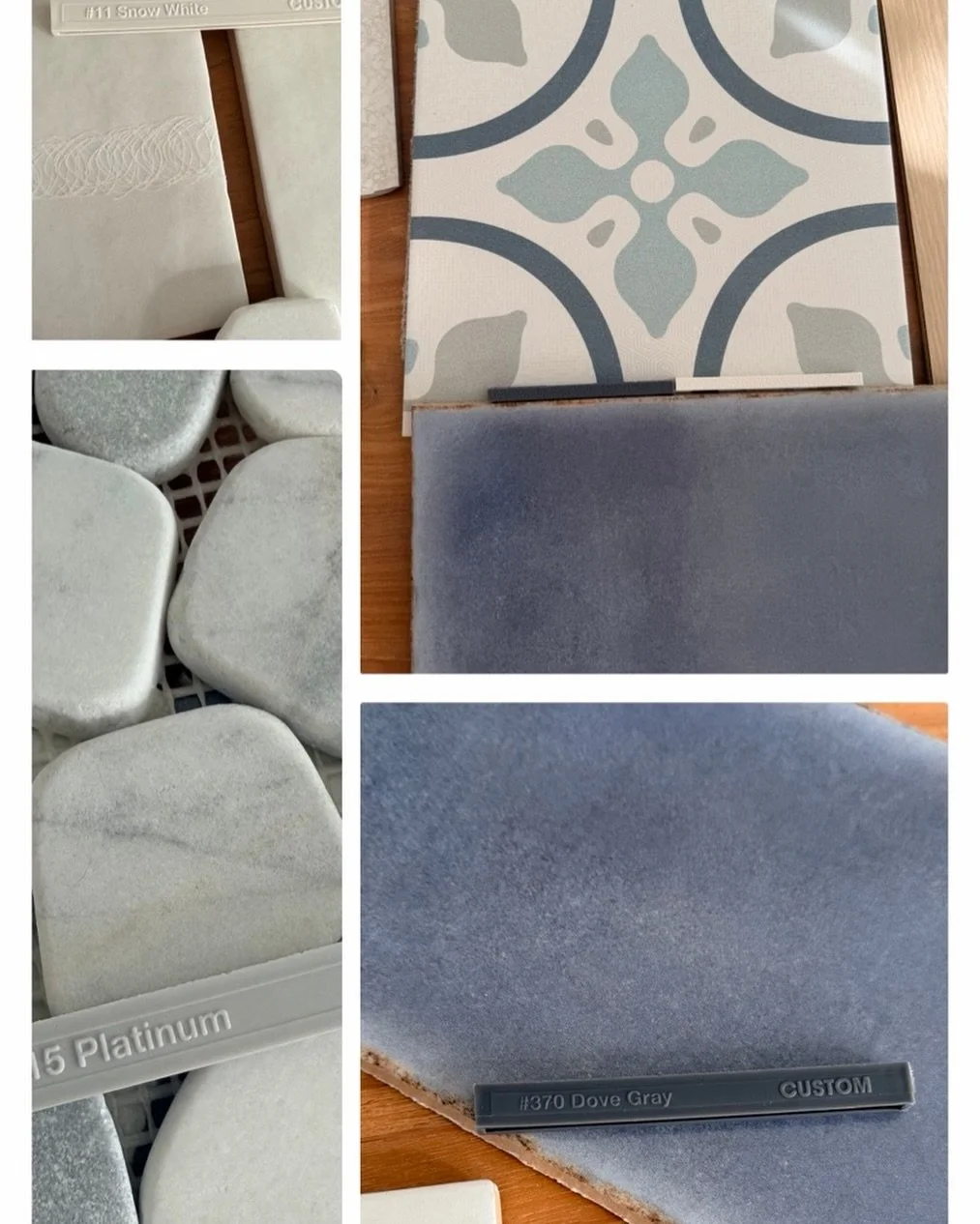 Details. It is all about the details

Great session today with an interior design client. Selecting grout colors, paint colors, finishing materials

It makes all the difference in a room feeling put together or be a cooky-cutter project

I can&rsquo;