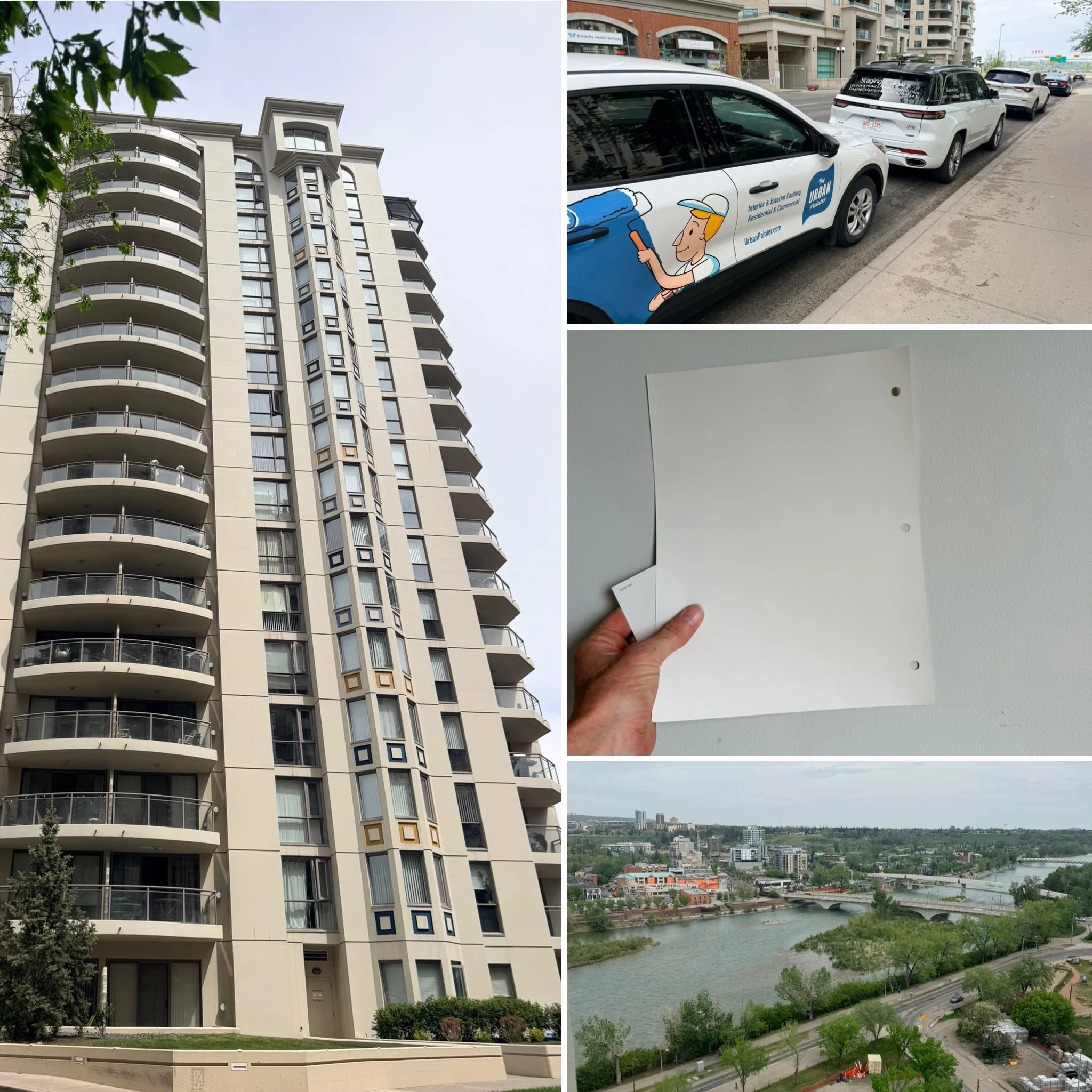 Great visit to the penthouse unit on 6 ave SW with amazing views!

Ready for a refresh right before listing so time to select a beautiful new wall color and do a walk through with @theurbanpainter 

Imaging sipping your morning coffee with 180 degree