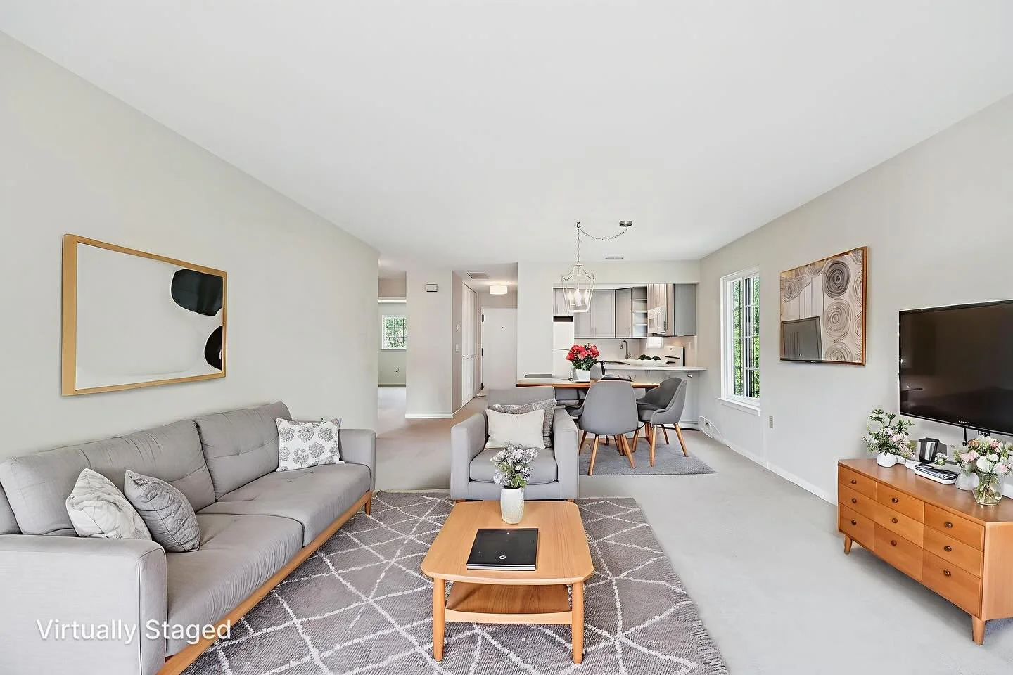 The editors at Zillow do a great job with the virtual staging of your empty rooms. Here is the staged room followed by the empty room I photographed.