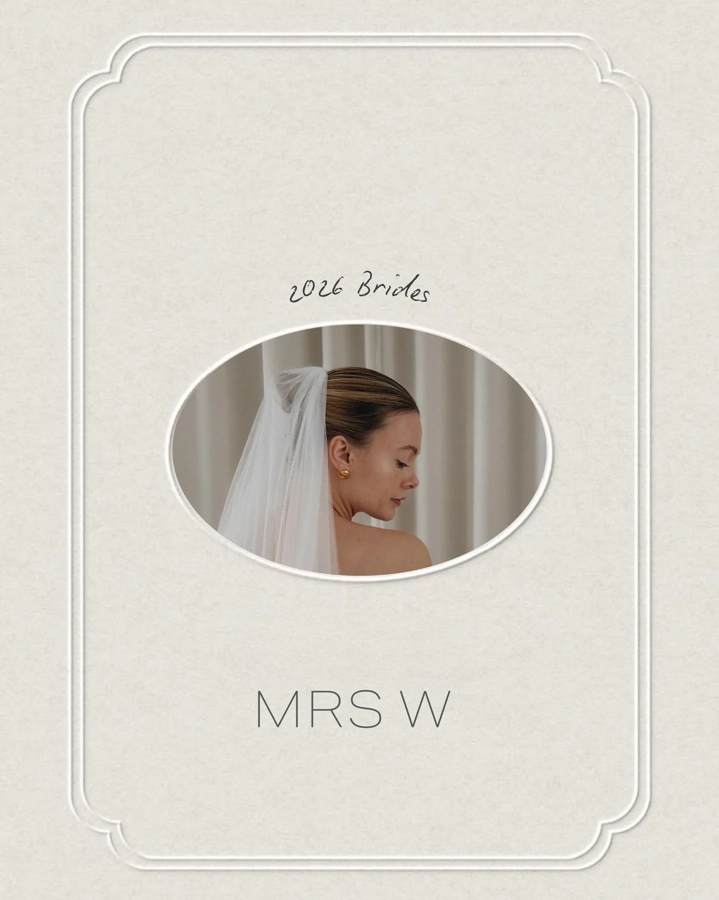 MRS W. 2026.

We only take a limited number of brides each week to ensure a truly personal experience.

Book your appointment now for February.

Getting married 2026? Our lead times vary between 4-6 months + 2 months for alterations. 

If you are a S