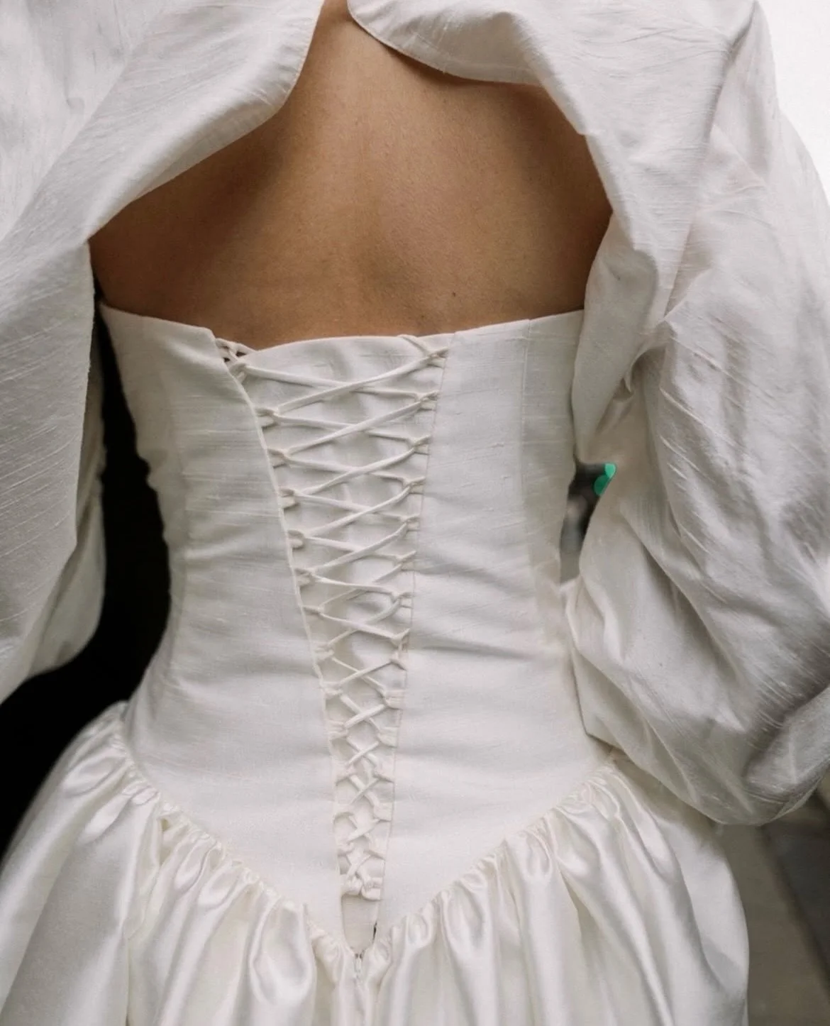 A moment for BB:77 @bonbride The Grace Corset Gown.

Beautifully hand crafted with corset lace tie. Made from  a stunning Dupion Silk bodice and Mikado skirt panels.

Book your private appointment to try now - link in bio.