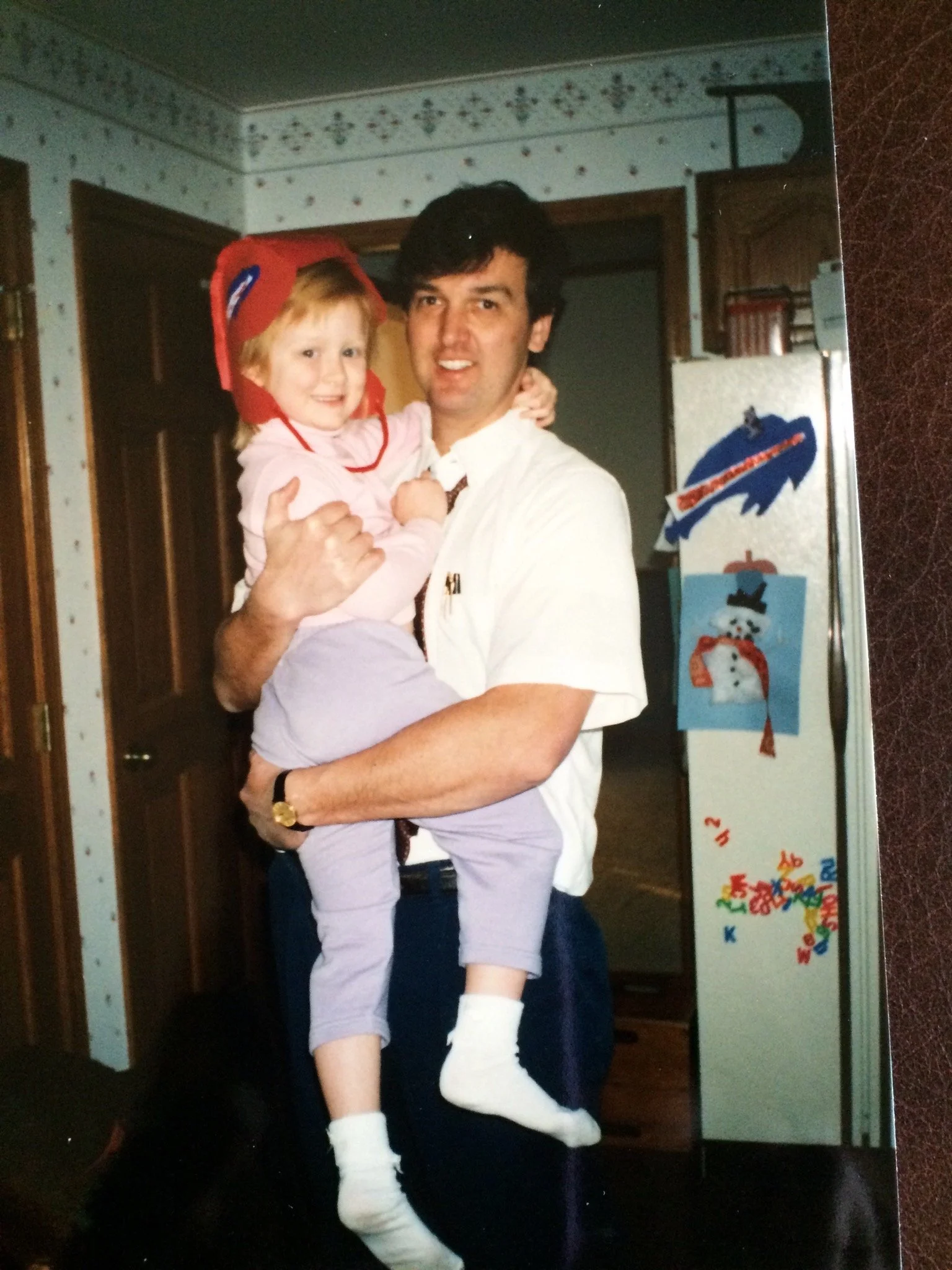 The writer & her dad in the early '90s