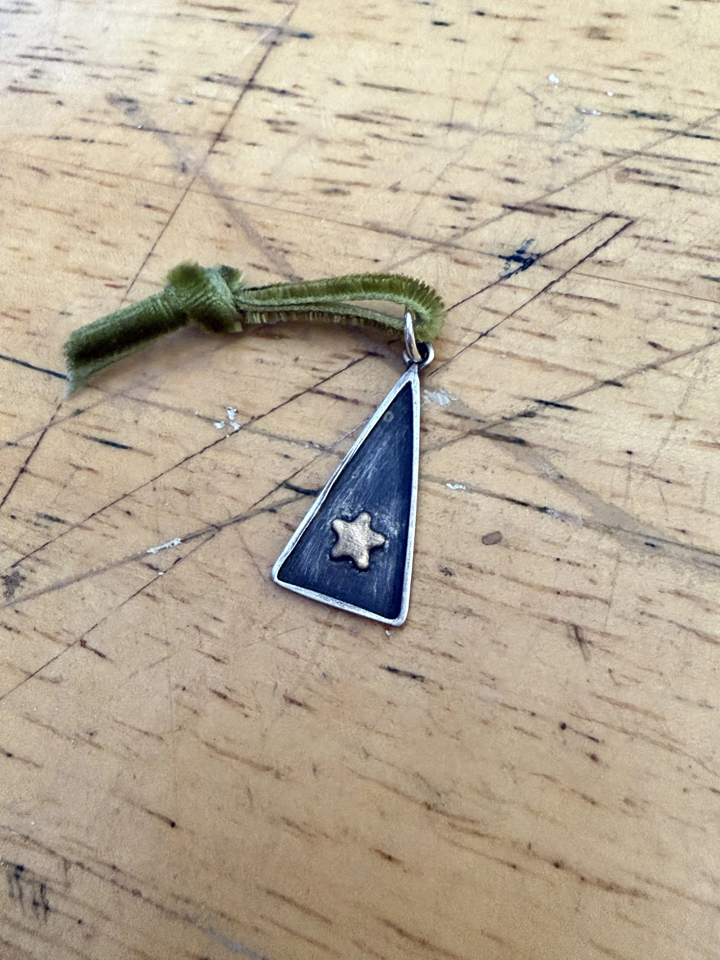 Sterling Silver & Bronze Star Charm