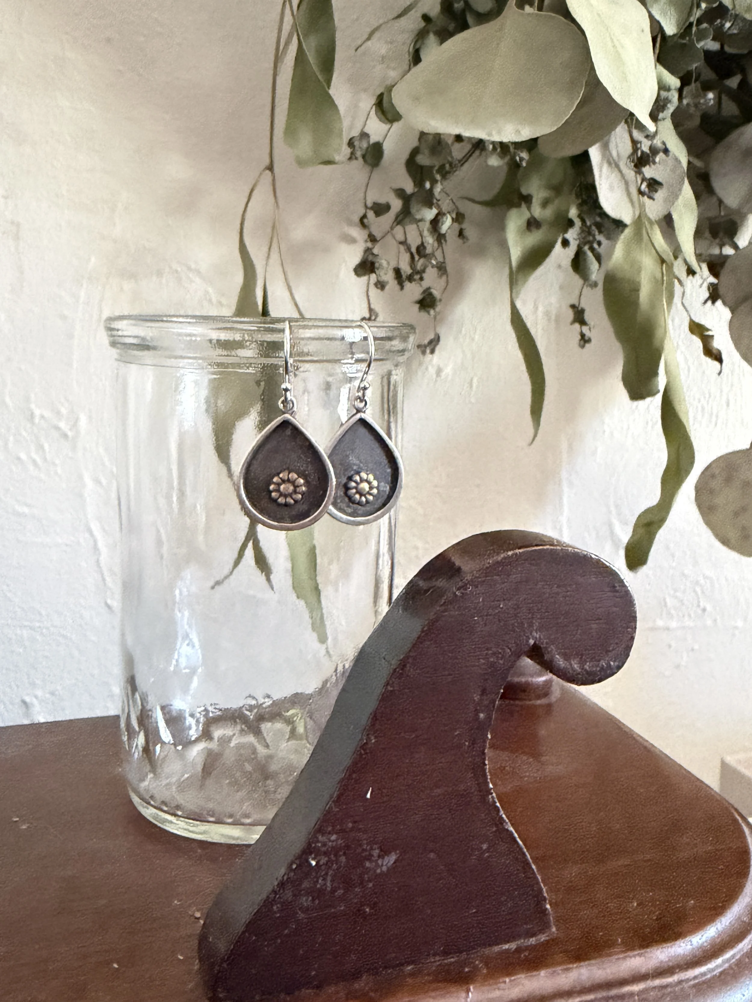 Flower Teardrop Earrings
