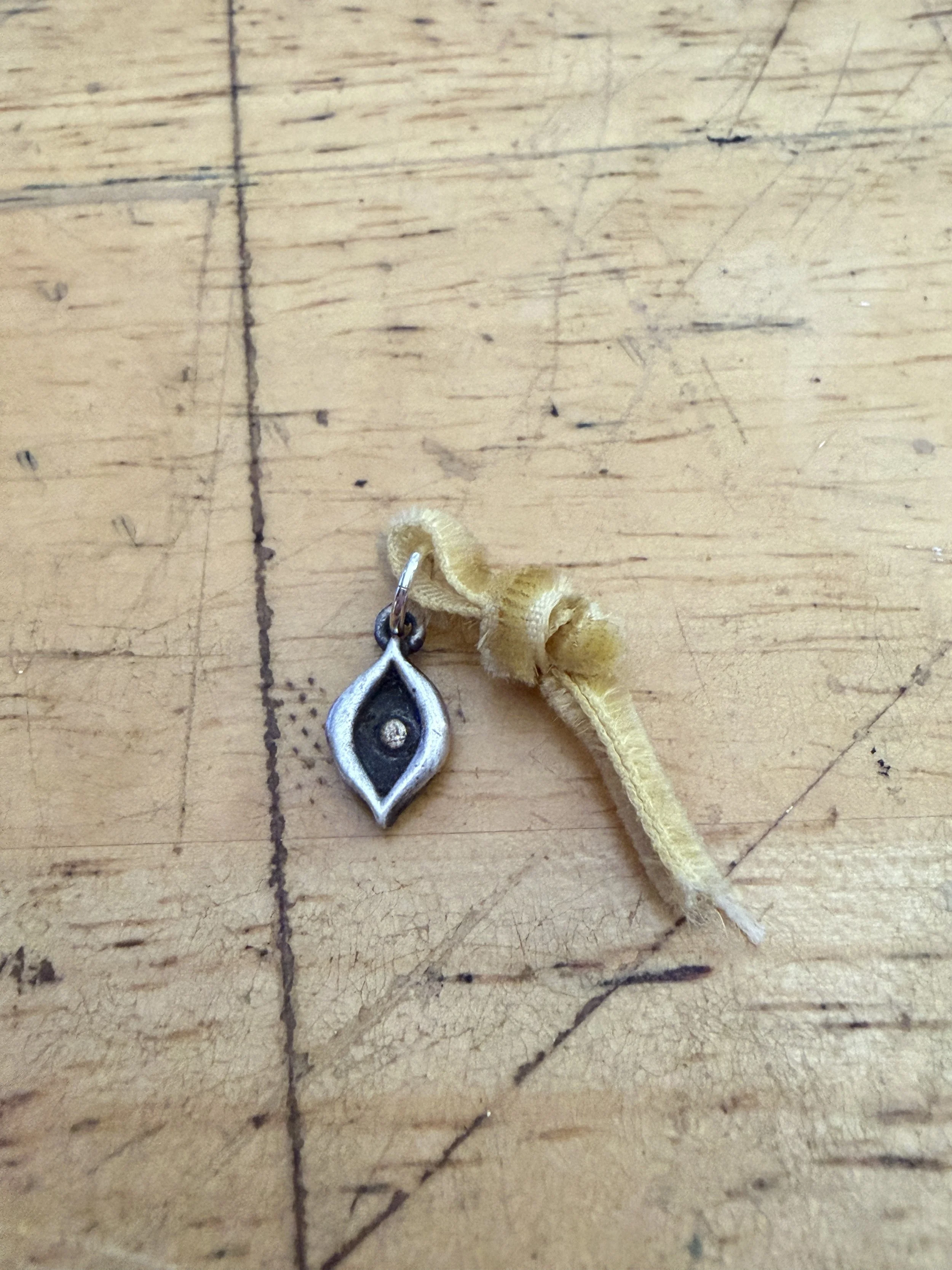 Sterling Silver & Bronze Eye Charm