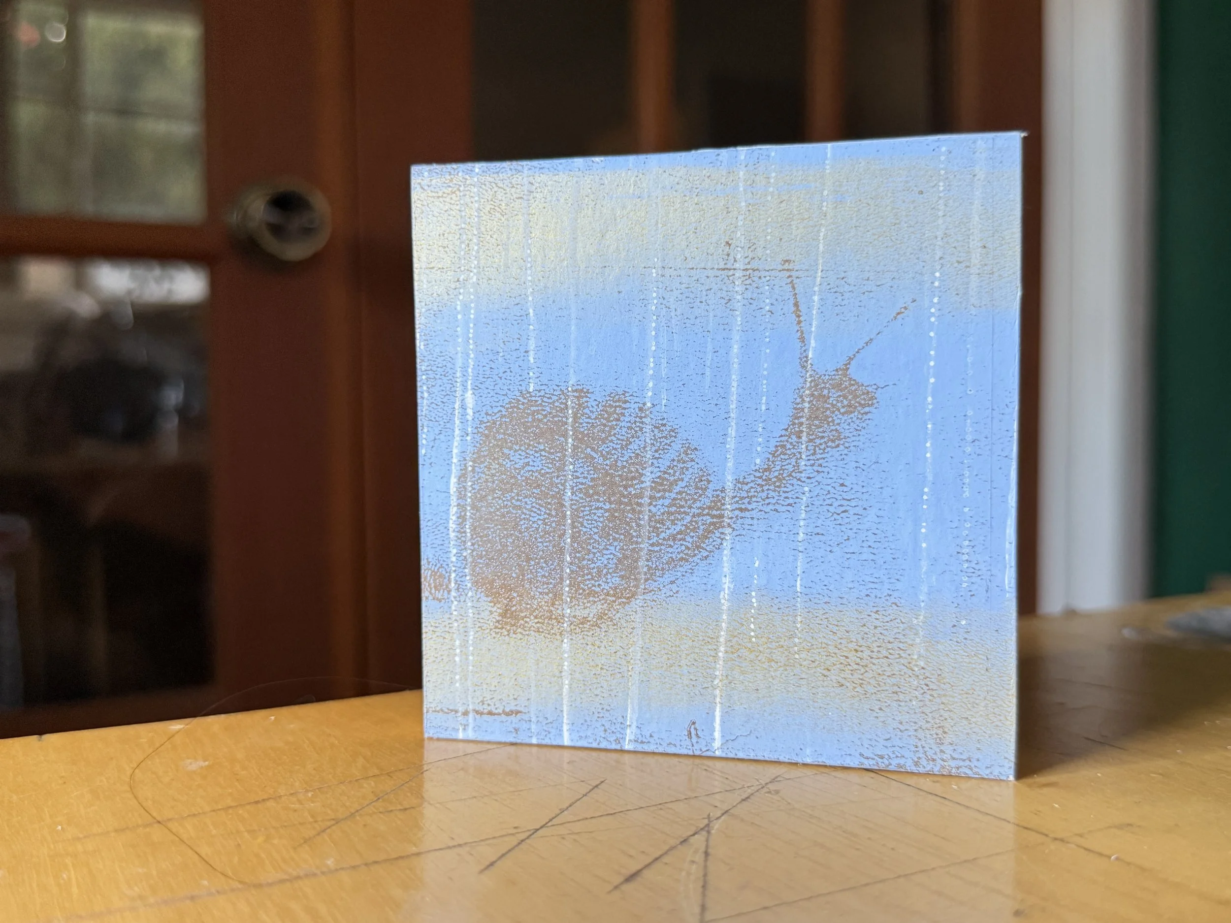 Rain House 4"x4" - Gel Print
