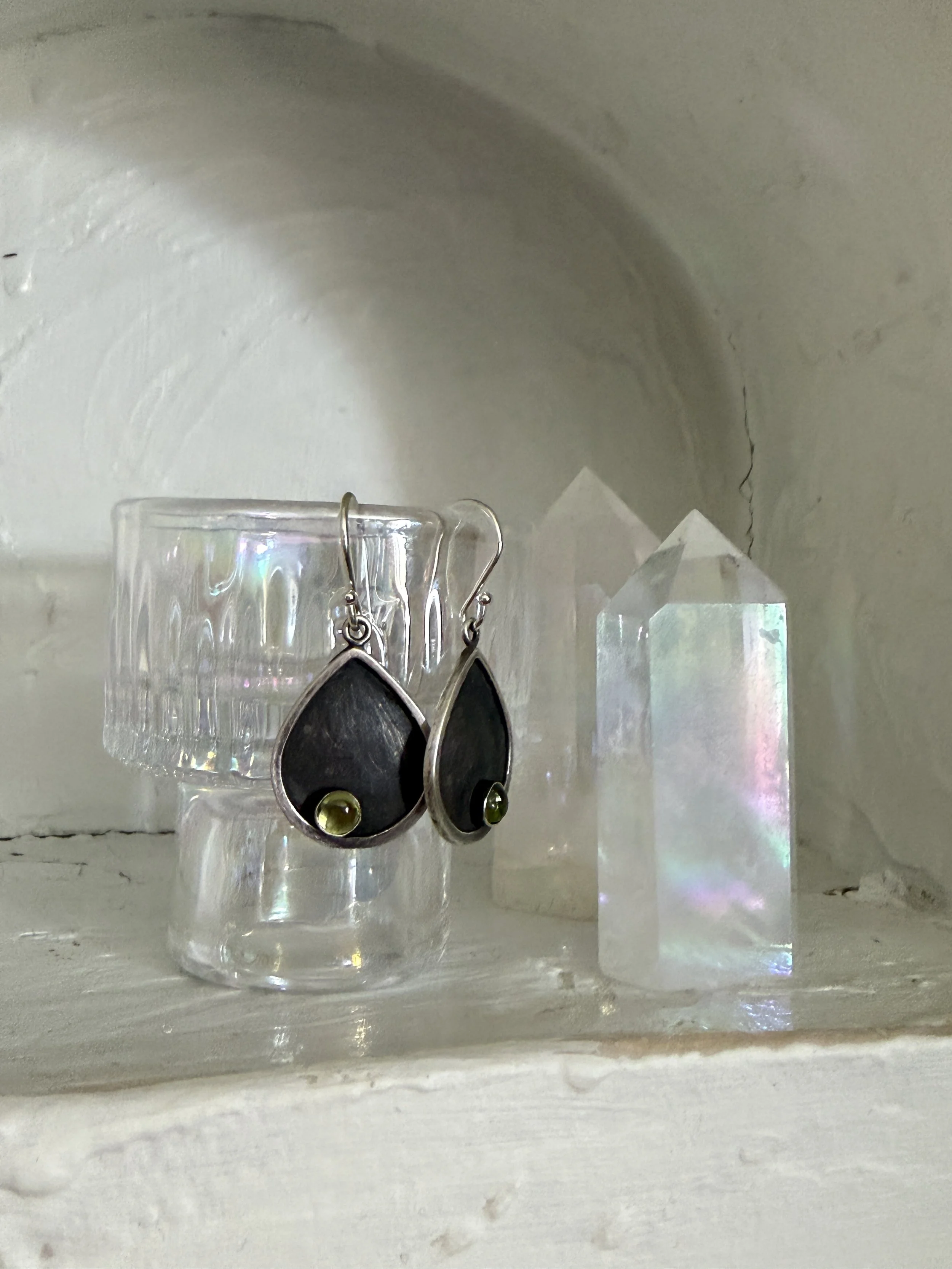 Peridot Tear Drop Earrings