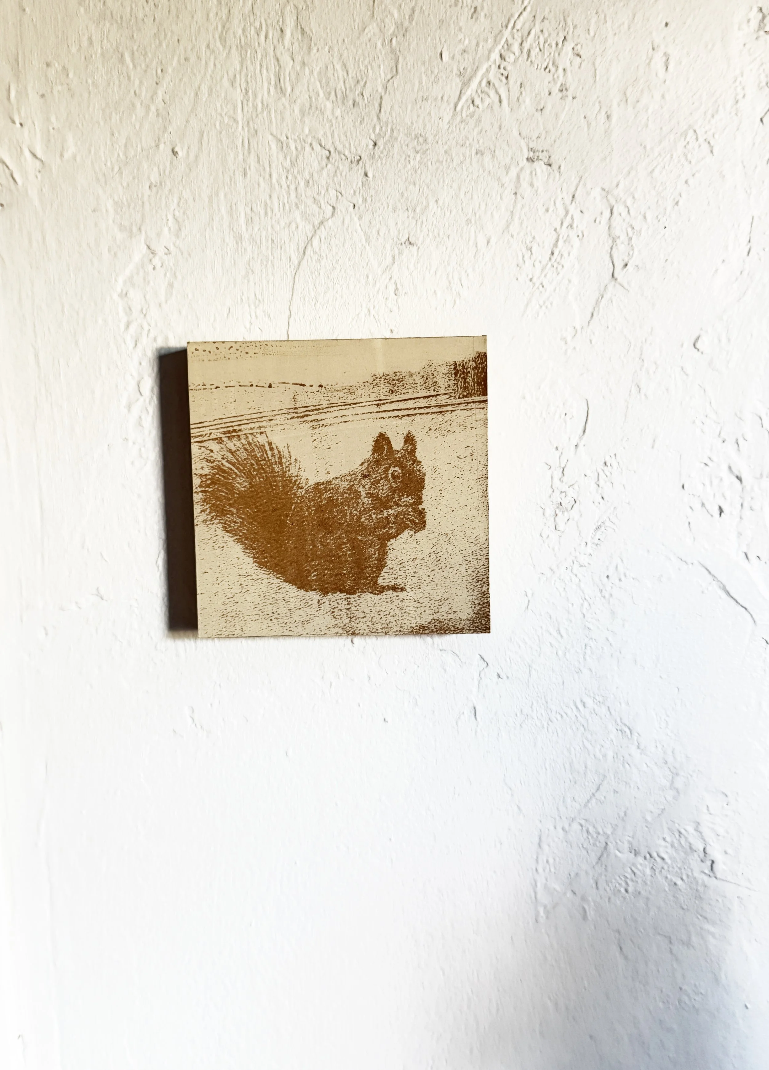 Squirrel 4"x4" - Gel Print