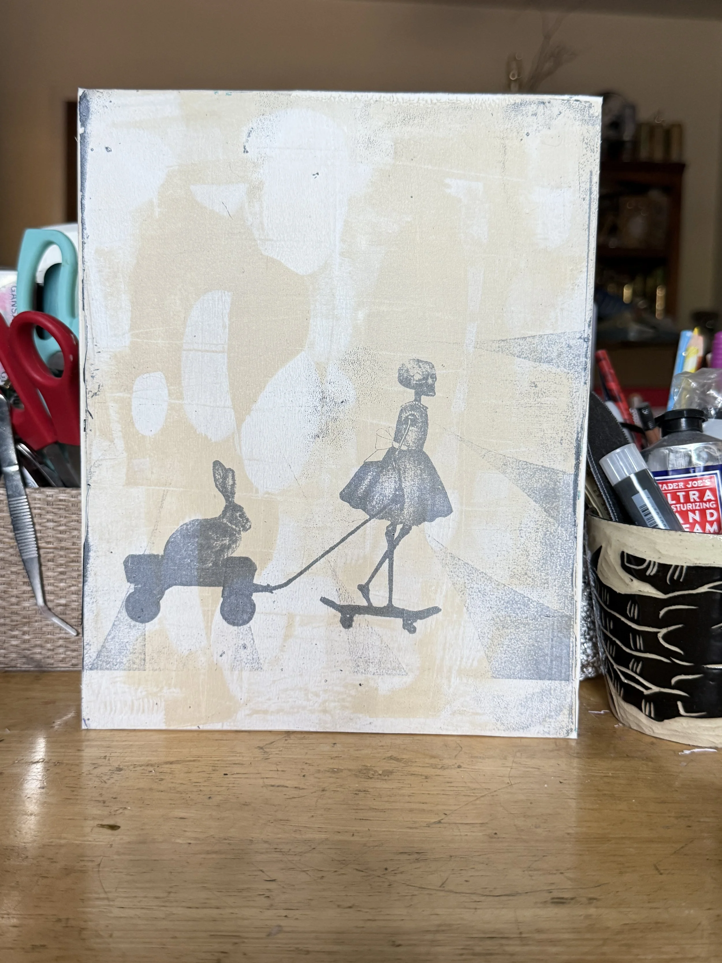 Flower Walk 8"x10" - Gel Print