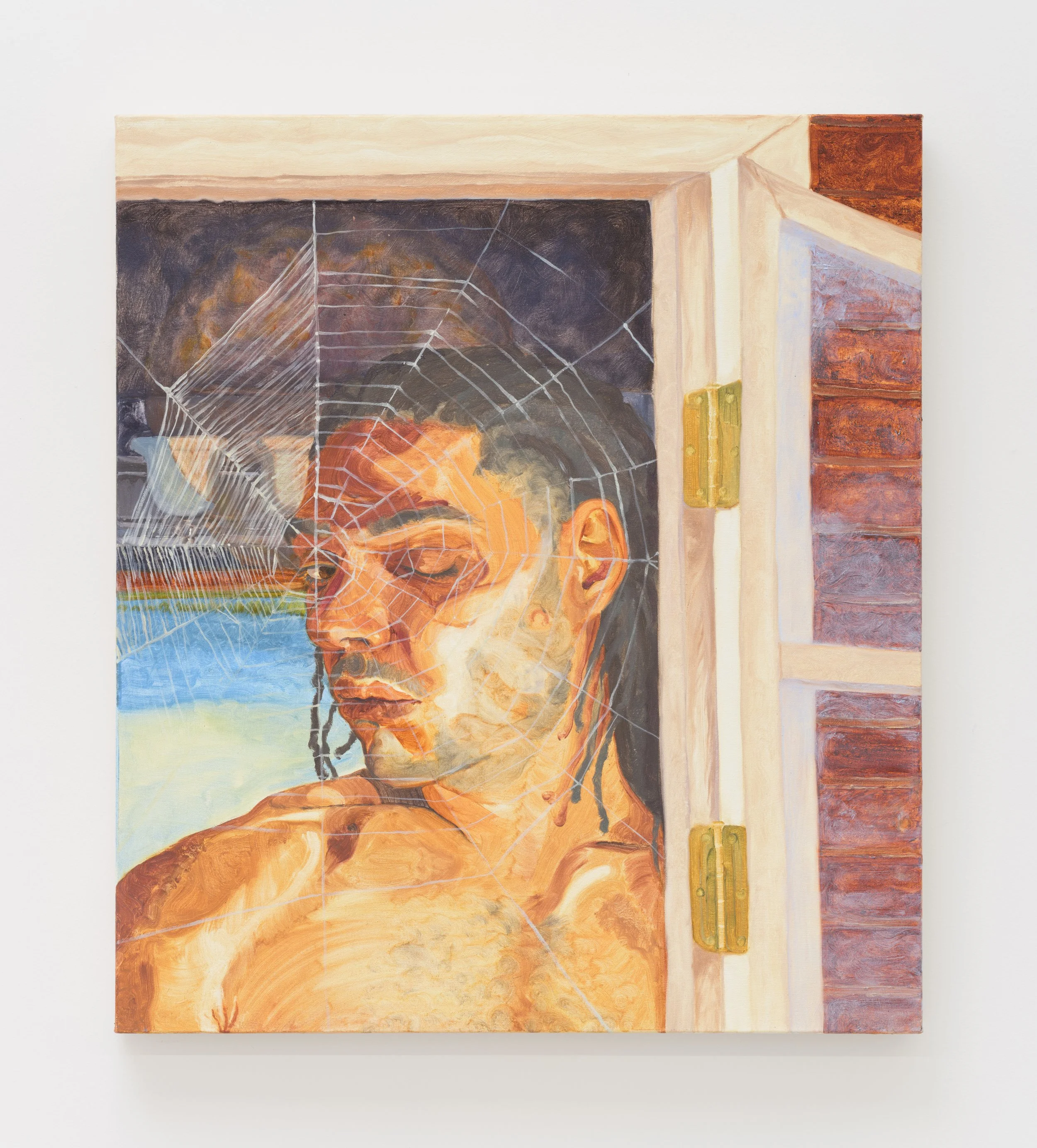 "Silkscreen"  2025, 28"x32" oil on canvas