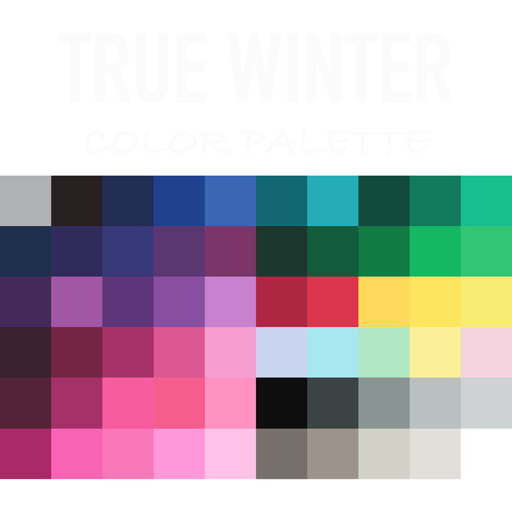 True winter color palette 