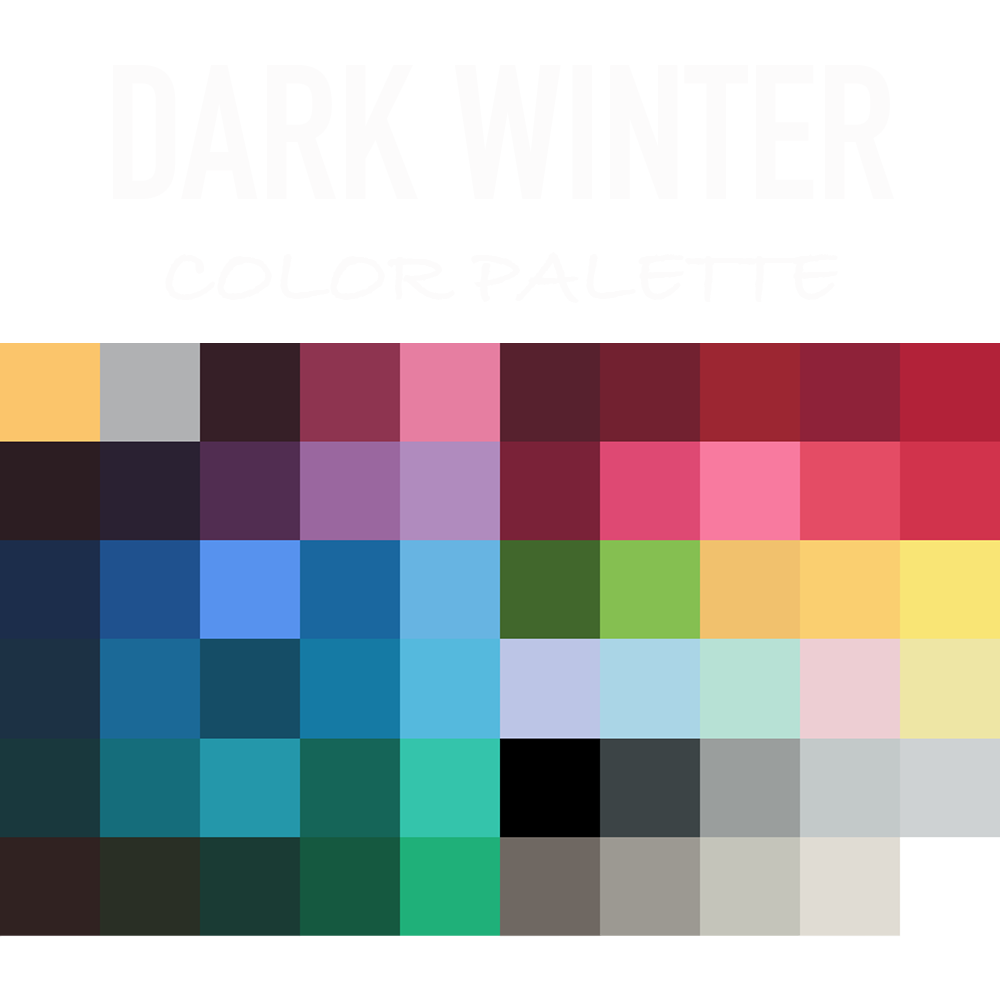 Dark winter color palette