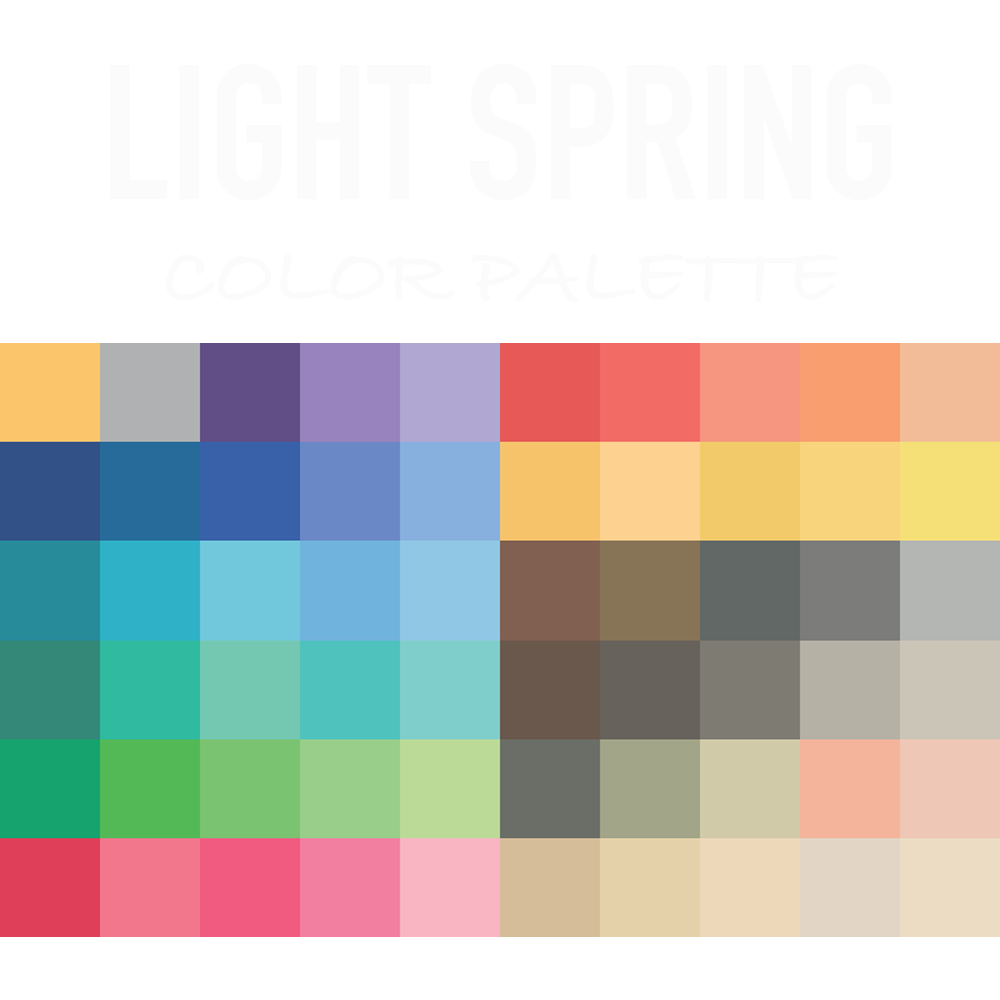 Light spring color palette 