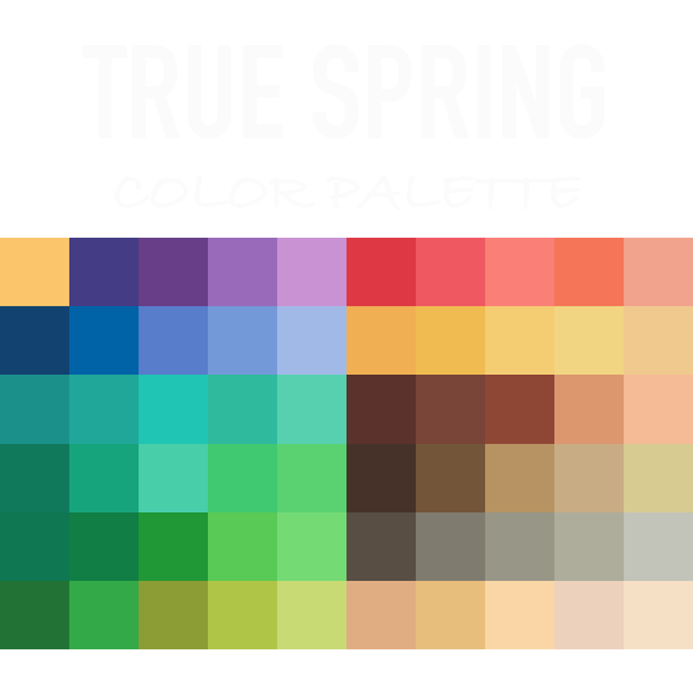 True spring color palette 