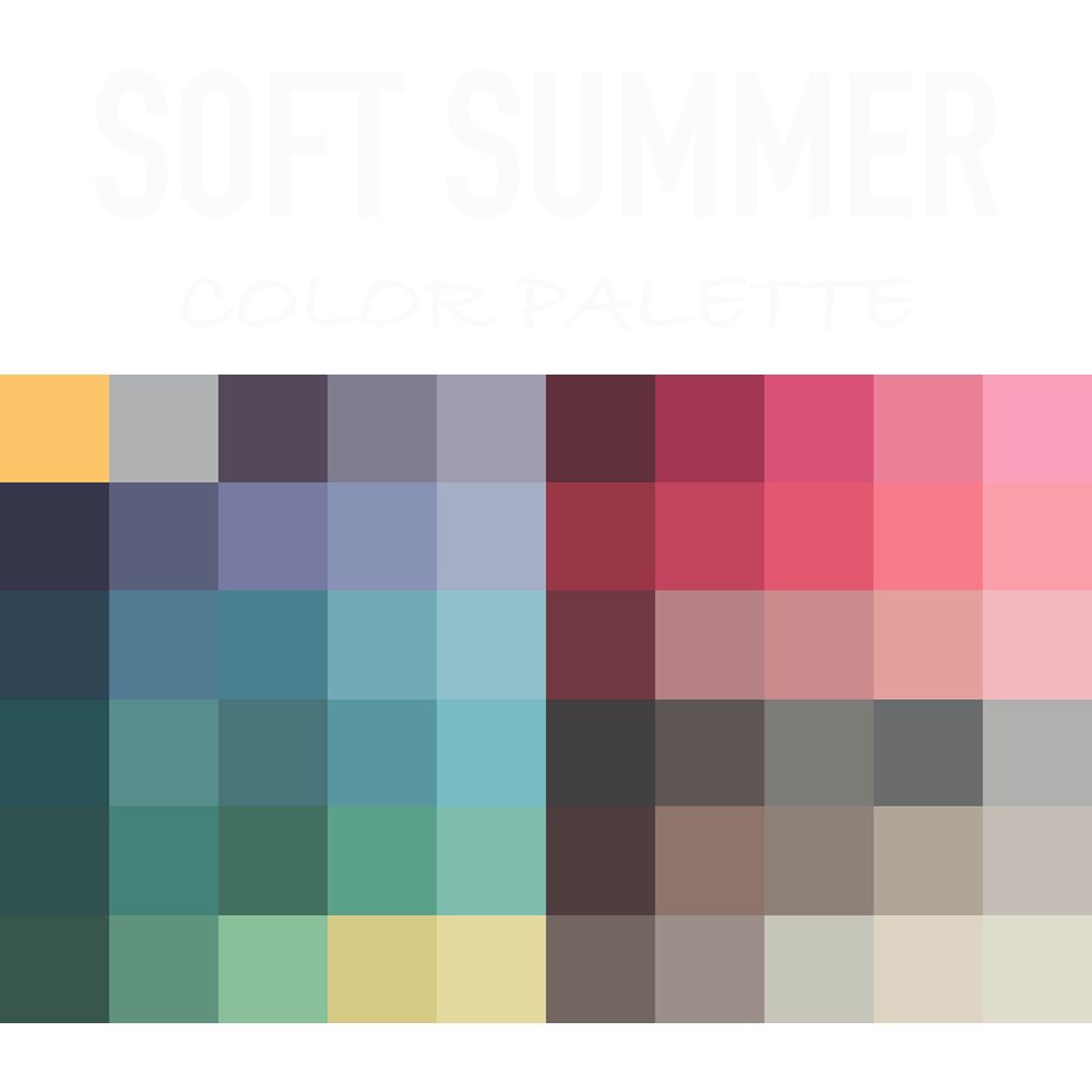 Soft summer color palette 