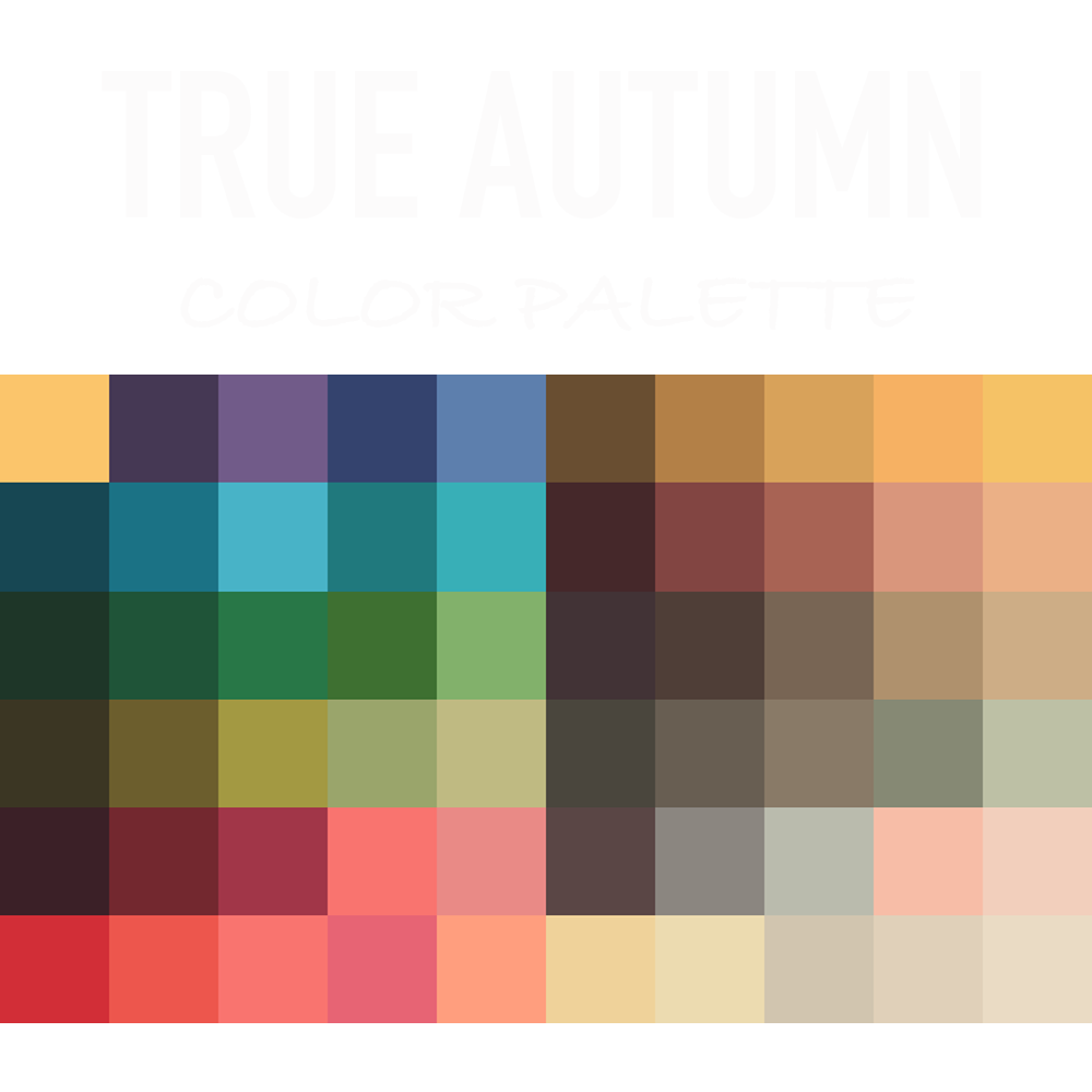 True autumn color palette 