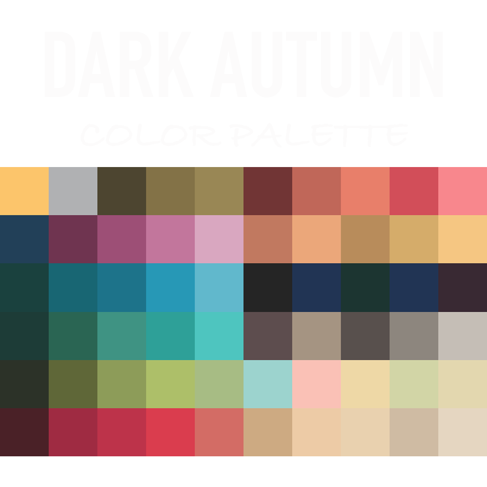 Dark autumn color palette 