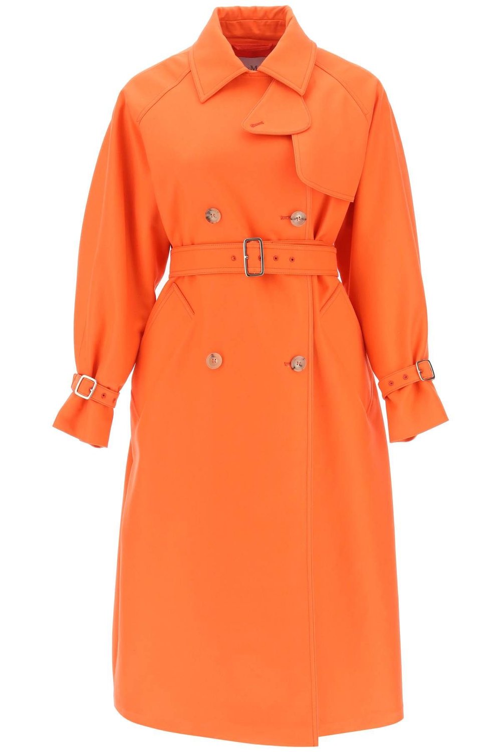 Orange trench coat 