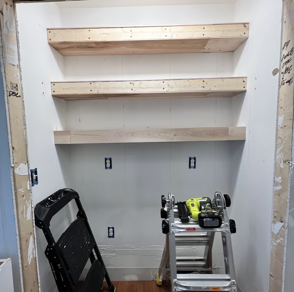 Building floating shelves — West Ave Woods