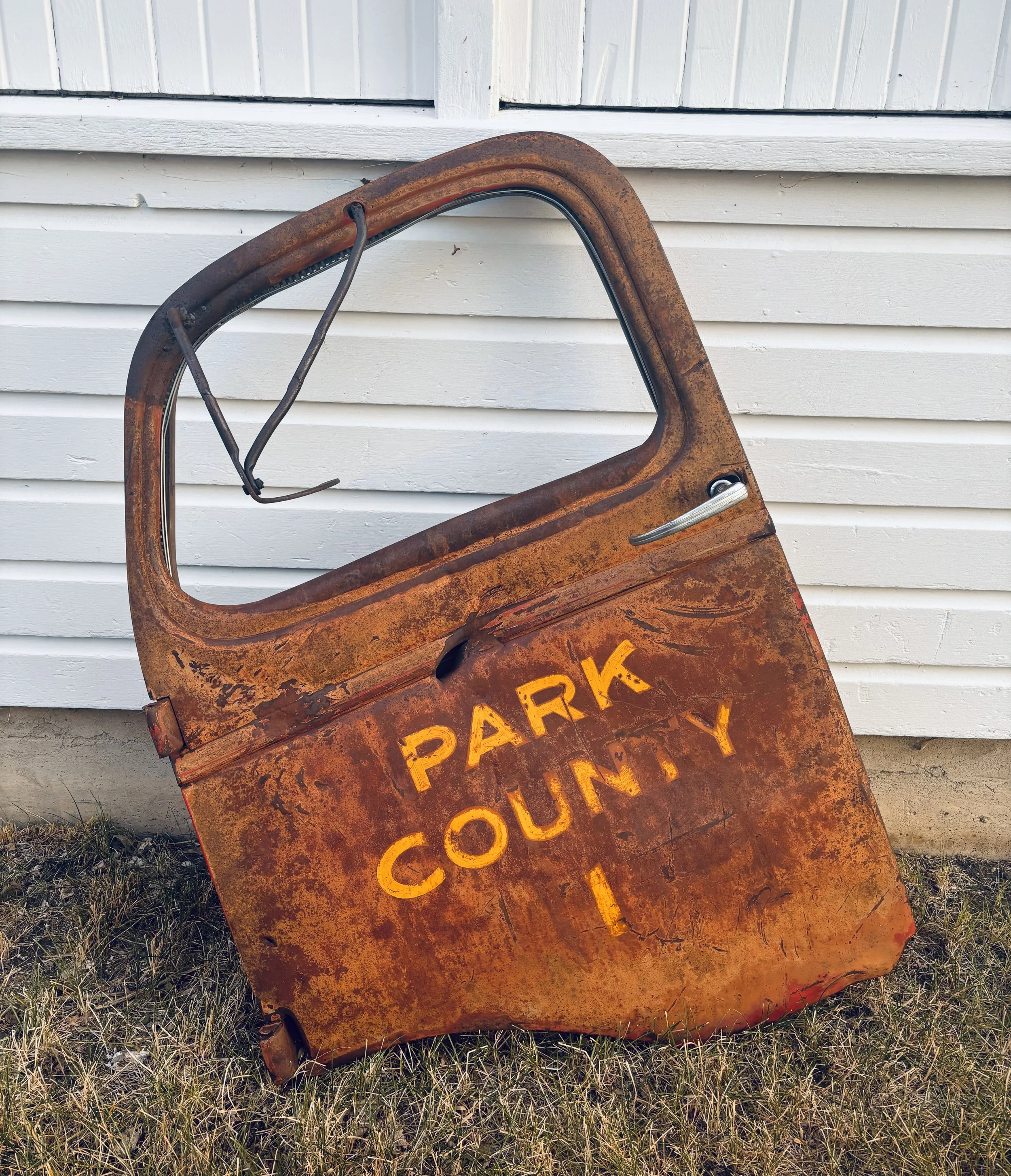 rustic modern found object rusty metal fine art sculpture