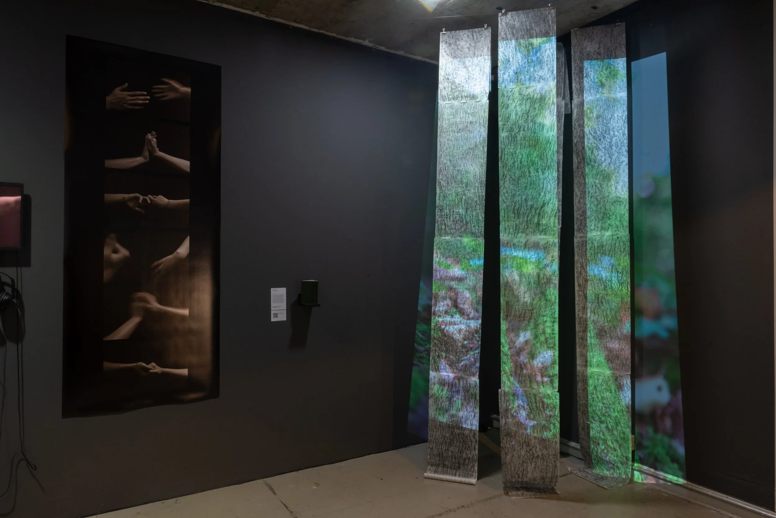 This installation took place at the London College of Communication in the Well Gallery.