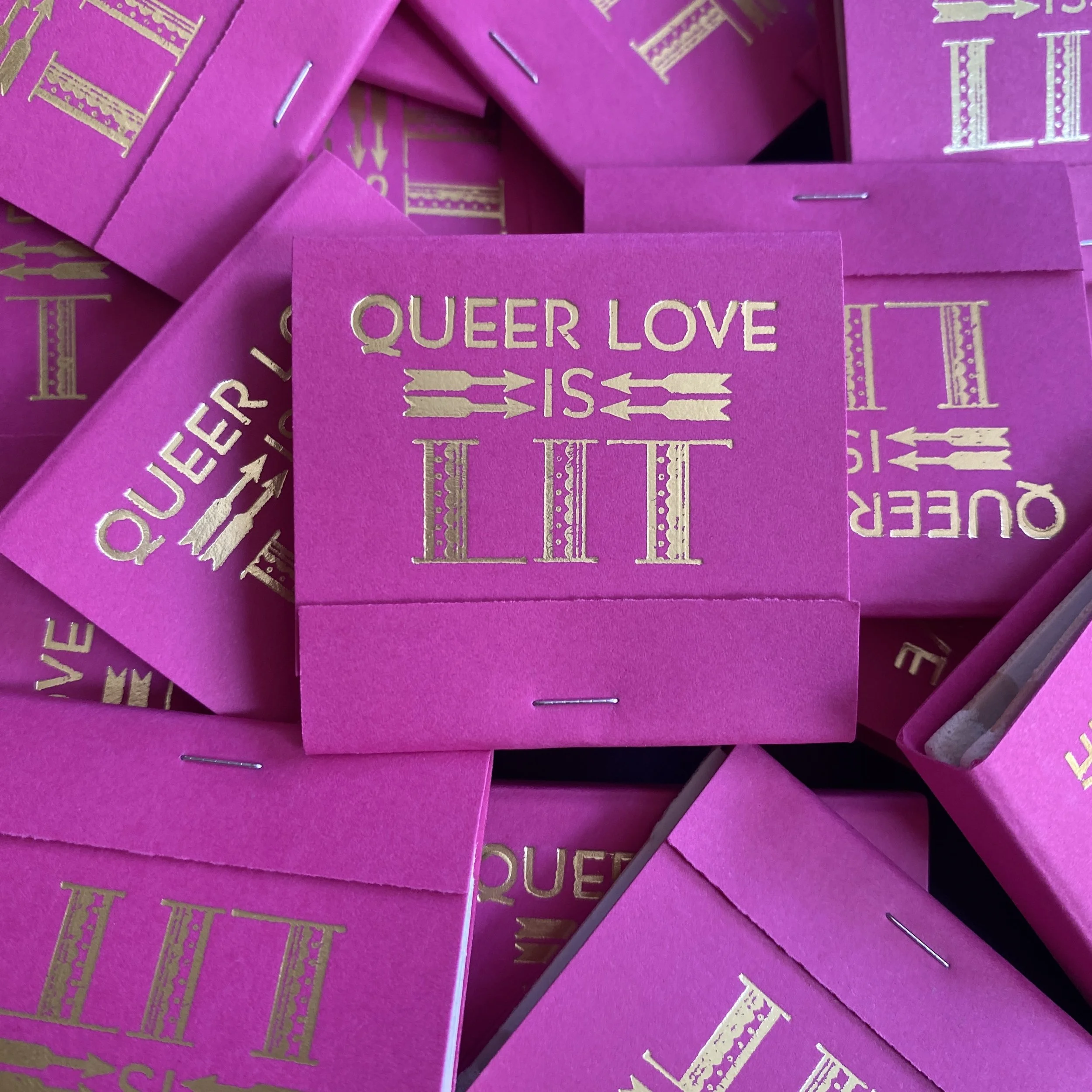 queer love is lit matchbooks
