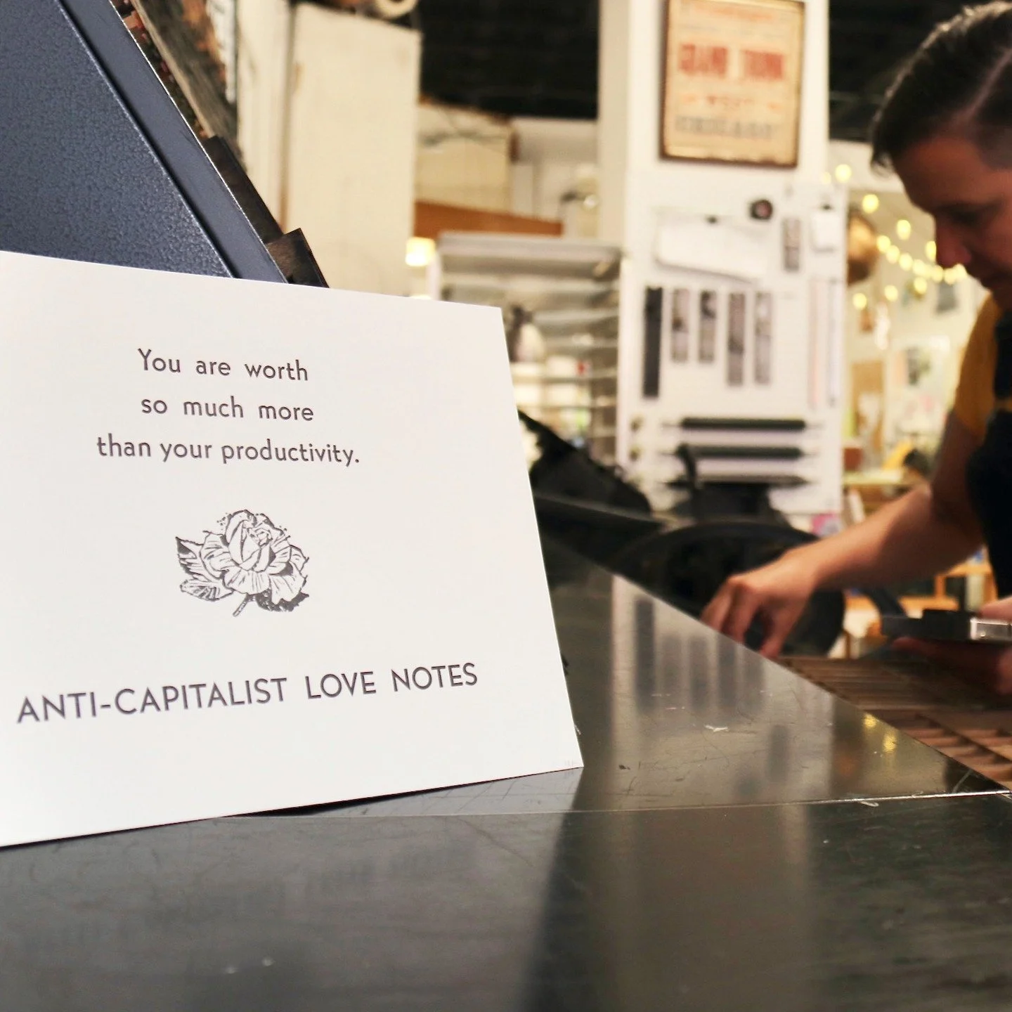 Whoa! Seems like this little #AntiCapitalistLoveNote struck a chord again - glad y'all are feeling seen. <3 I am too, honestly - I shared that print again on an underslept, exhausted, grief-heavy day, and knowing that so many other folks resonate 