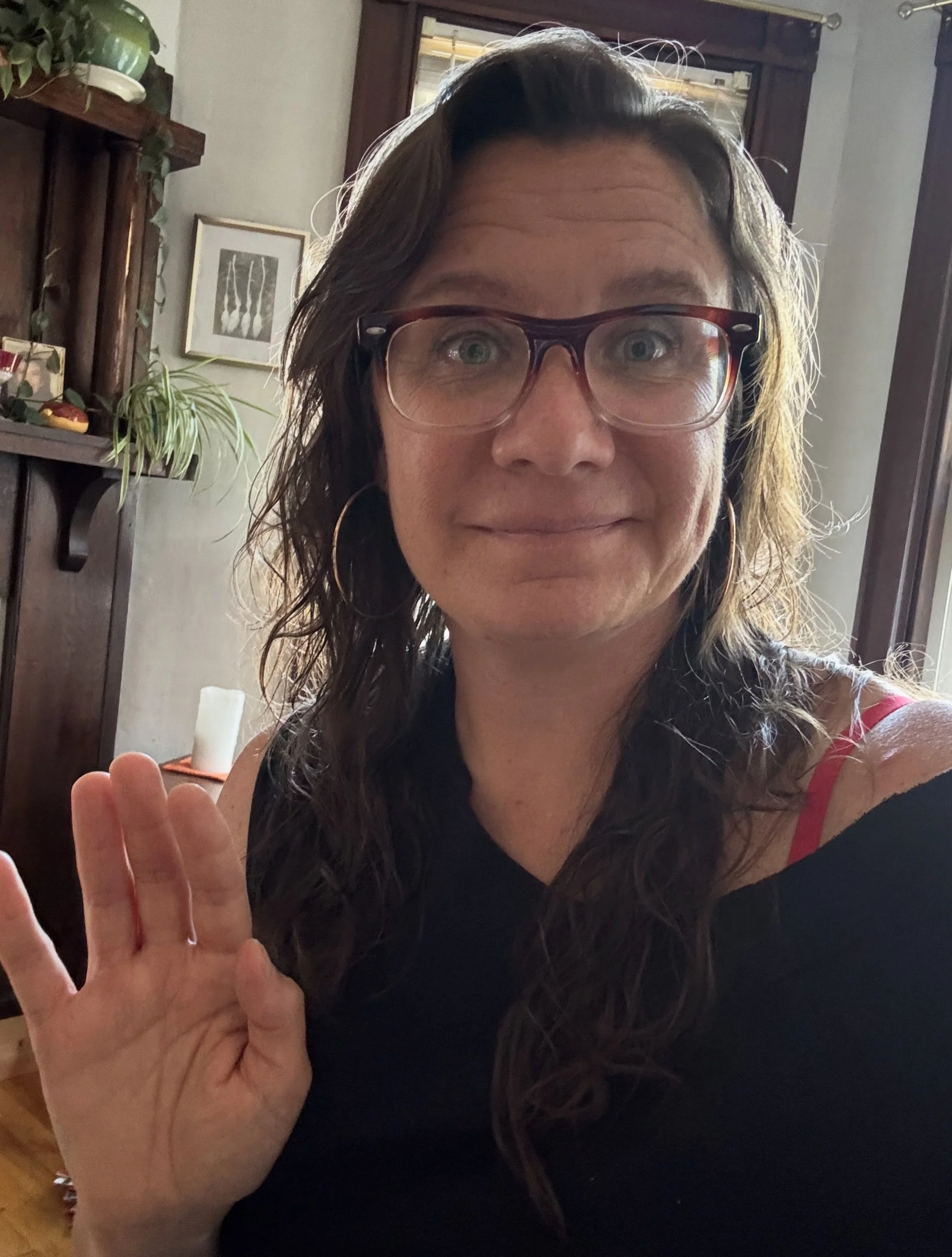 Hi! Here&rsquo;s my awkward photo face to say a few things: I&rsquo;m going to be vending at First Friday this week at @space538 from 4-7pm with a few other lovely folks, so come say hi! Also - I&rsquo;ve just listed two new sticker situations in the