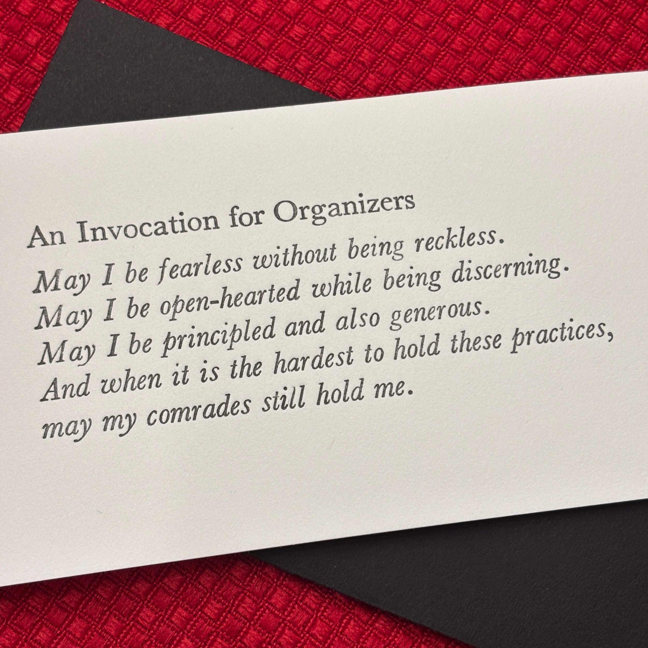 🌹NEW LETTERPRESS PRINT🌹Just listed these prints that I debuted at the @socialismconference this past weekend. Thanks to everyone who snagged them there and so grateful to get to share them with you here, too.*

Hand-set 12pt Baskerville &amp; Baske