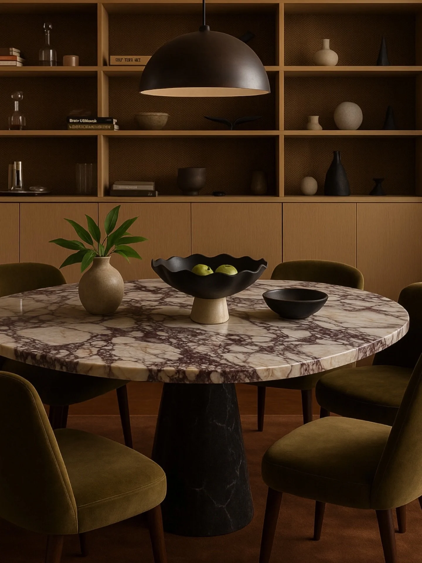 Dining rooms aren&rsquo;t just a space to eat, it&rsquo;s a space where personality and layered textures can come to life. 🤎

Interior Design: @yeginfill 
For all inquires, link in bio! 
&bull;
&bull;&bull;#kitcheninspiration #finditstyleit 
#decori