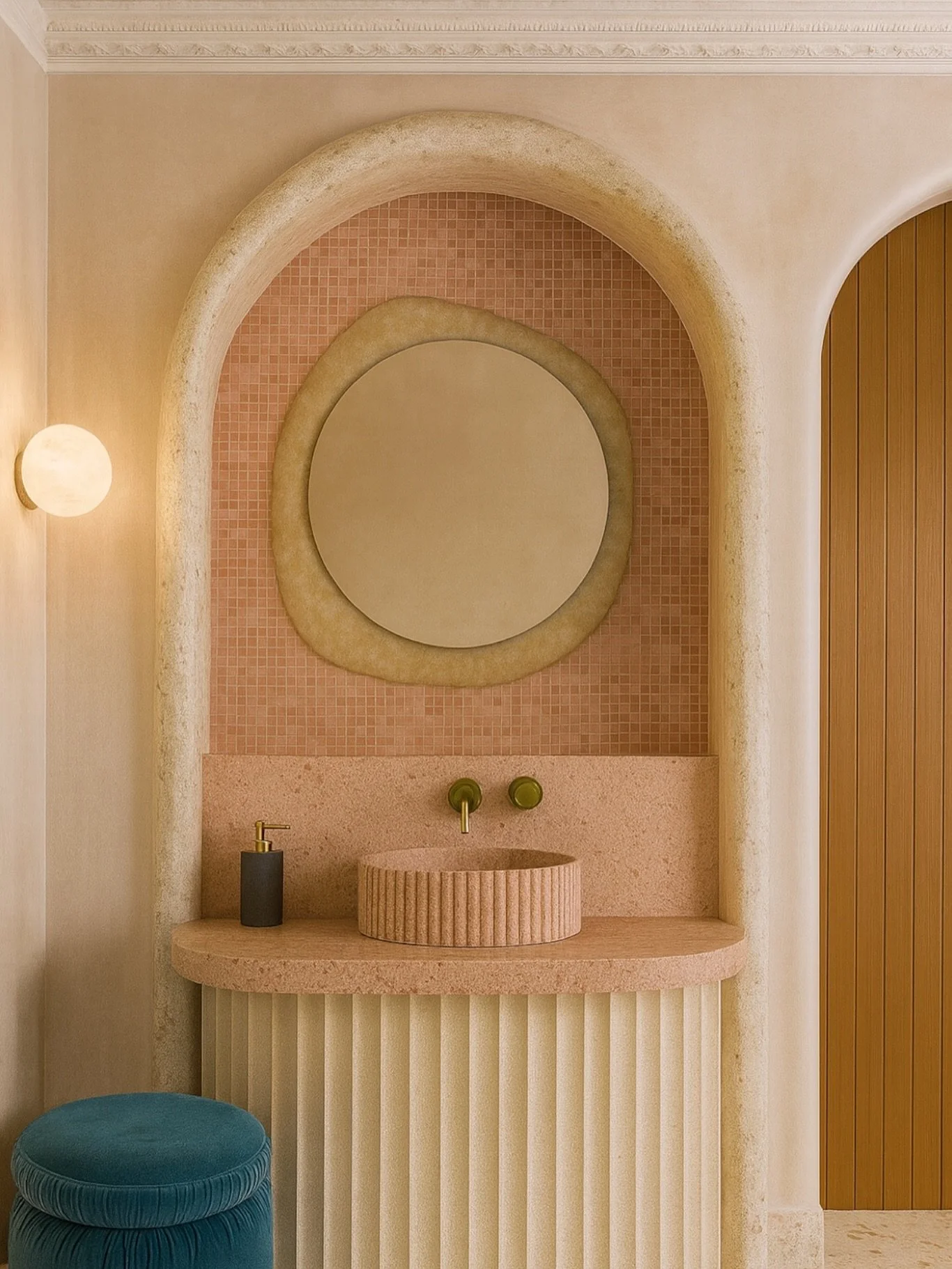 Our whimsical Parisian bathroom has so much charm 💕

Interior Design: @yeginfill 
For all inquires, link in bio! 
&bull;
&bull;&bull;#kitcheninspiration #finditstyleit 
#decorinspiration 
#interiordesignideas 
#interi&ouml;r 
#homewithrue #howihome 