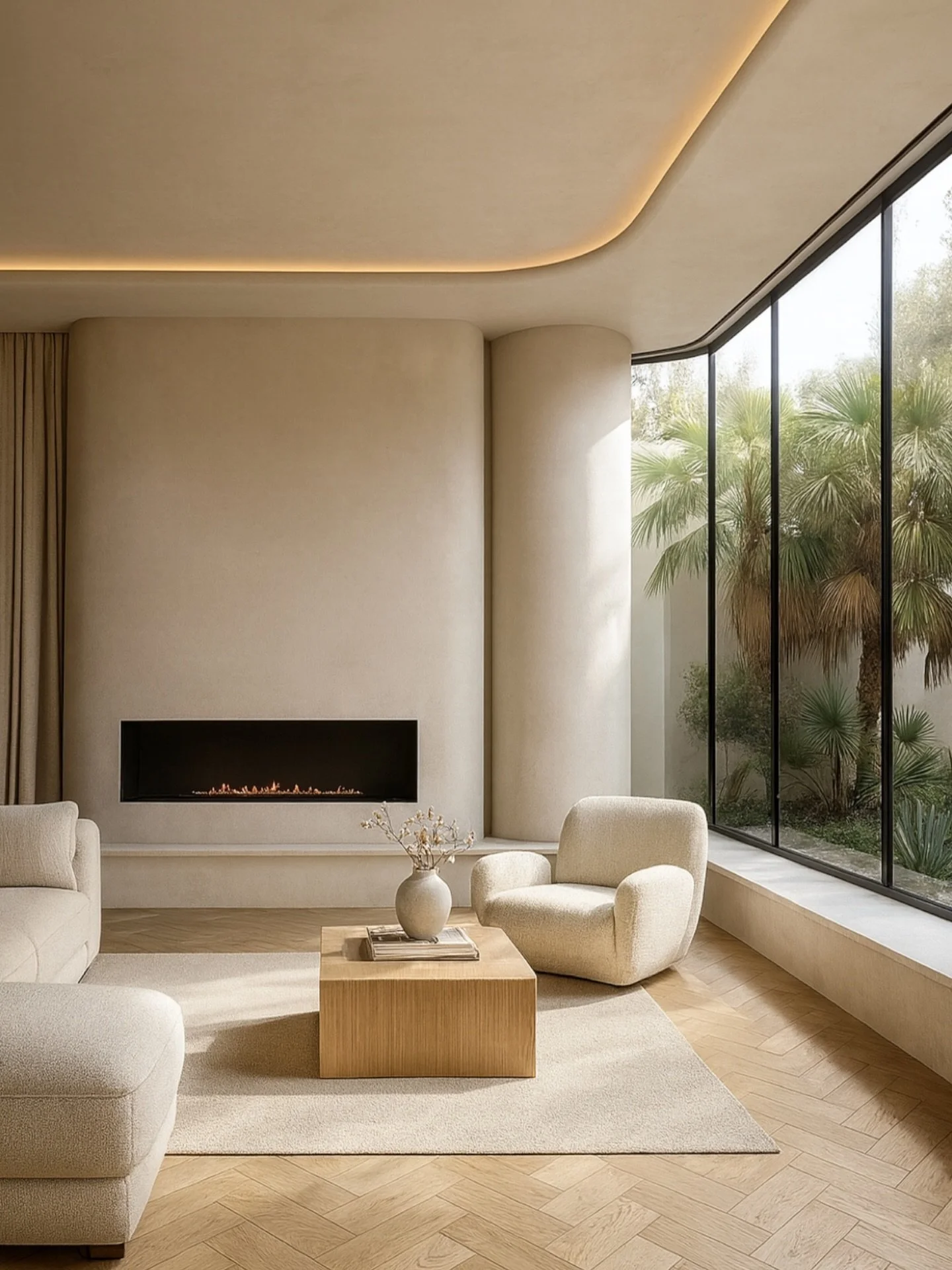 Curves and plaster. 

Interior Design: @yeginfill 
For all inquires, link in bio! 
&bull;
&bull;&bull;#saudiinteriors #finditstyleit 
#decorinspiration 
#interiordesignideas 
#interi&ouml;r 
#homewithrue #howihome 
#idcoathome #OneRoomChallenge #desi