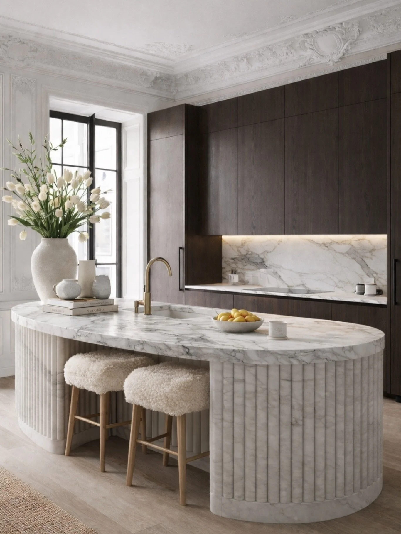 Parisian architecture, where form does all the talking. Designed by @yeginfill 

For all inquires, link in bio! 
&bull;
&bull;&bull;#kitchendesign #finditstyleit 
#decorinspiration 
#interiordesignideas 
#interi&ouml;r 
#homewithrue #howihome 
#idcoa