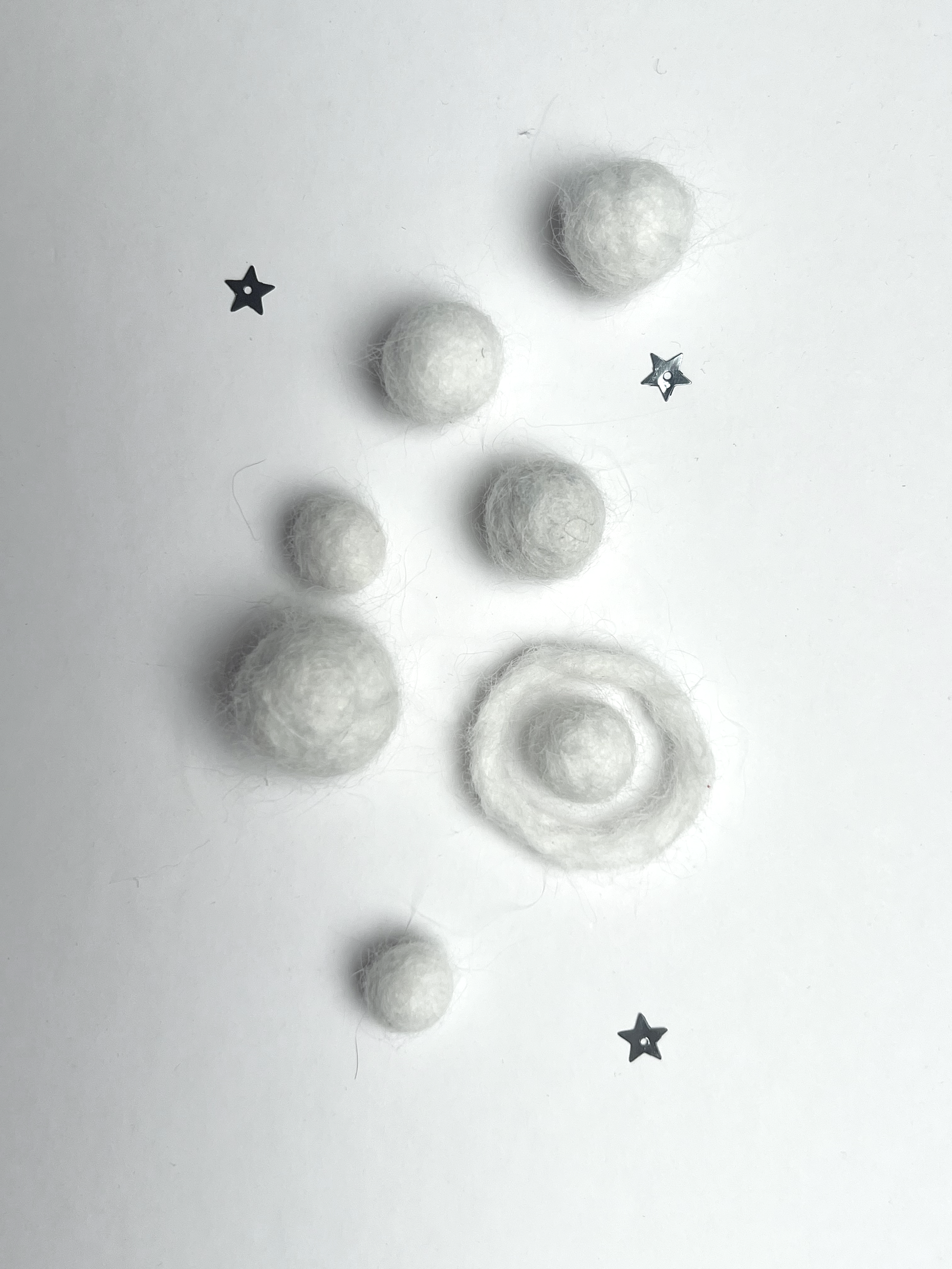 cadre constellation en poils