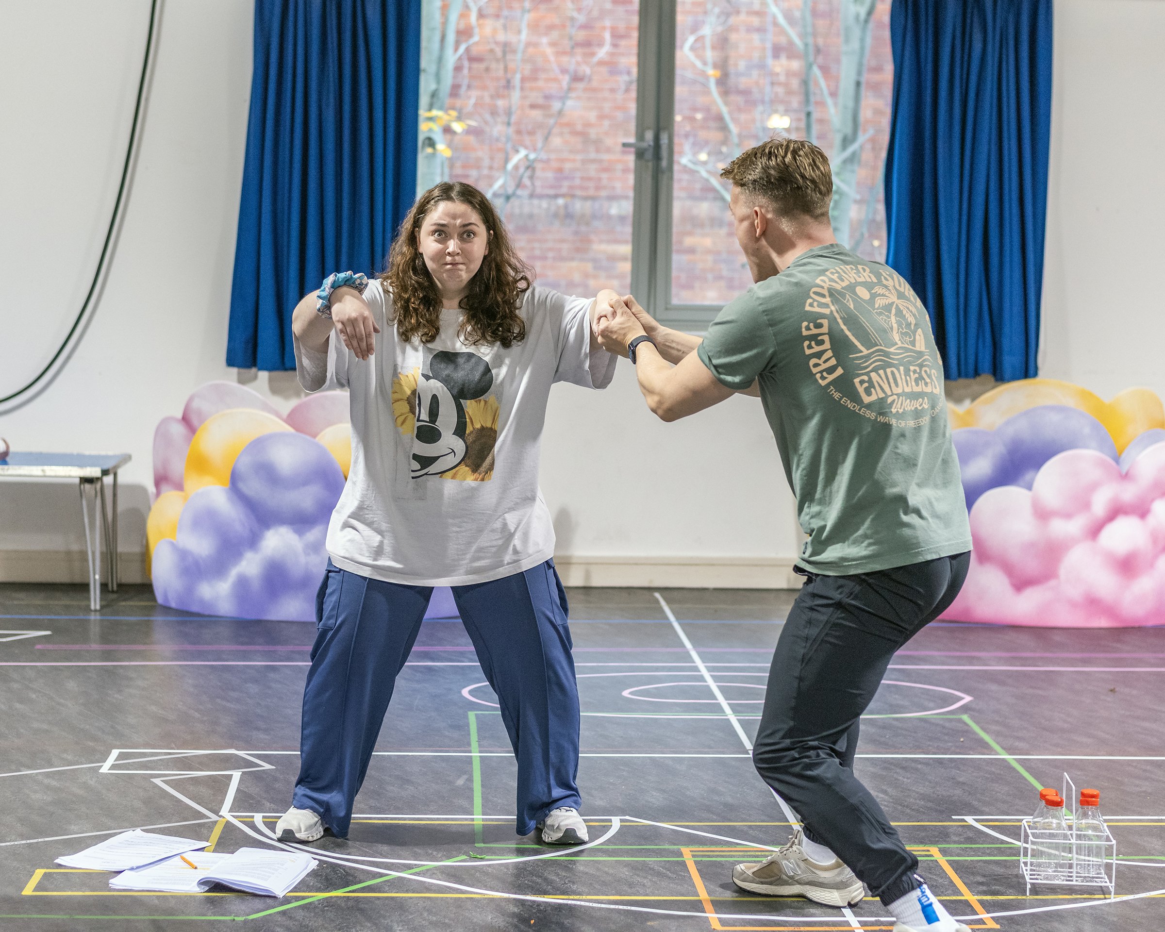 Rehearsals for Jack & the Beanstalk take place in Salisbury Playhouse's rehearsal room. Photographed for Wiltshire Creative, the pantomime enjoyed a run at Salisbury Playhouse from 29 November 2025 - 11 Jaunary 2026. Eloise Runnette (Dolly the Cow) a