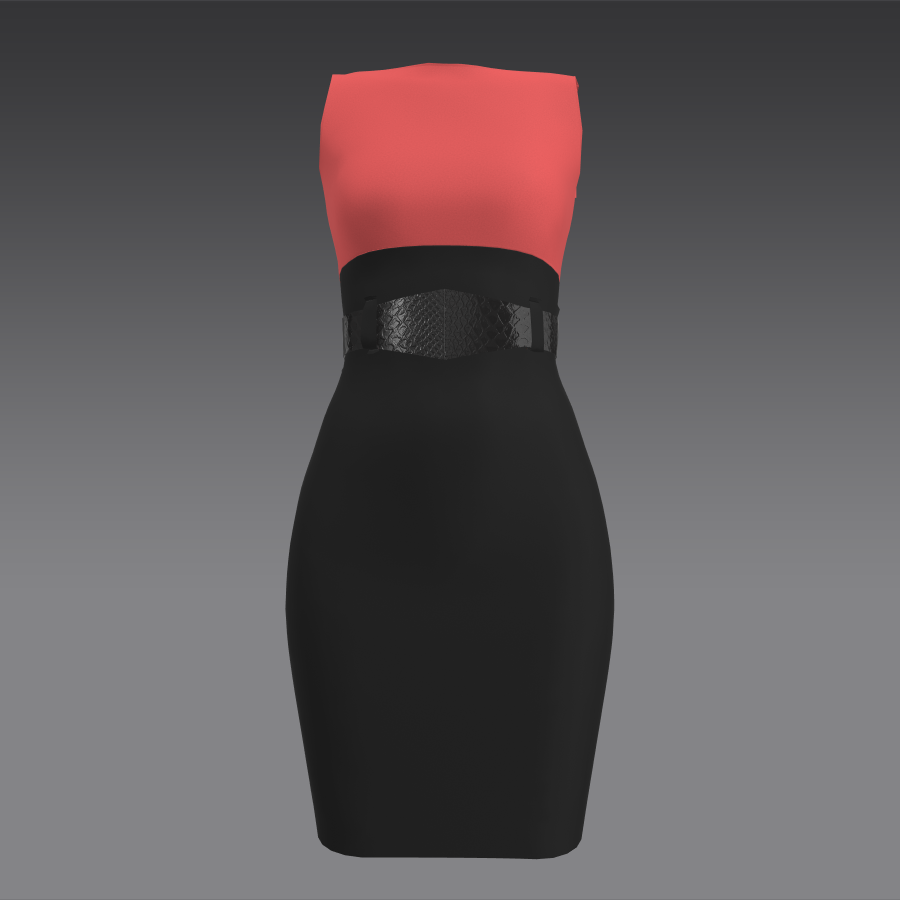 Belted Executive Dress  Sweet Distractions - Digital Fashion