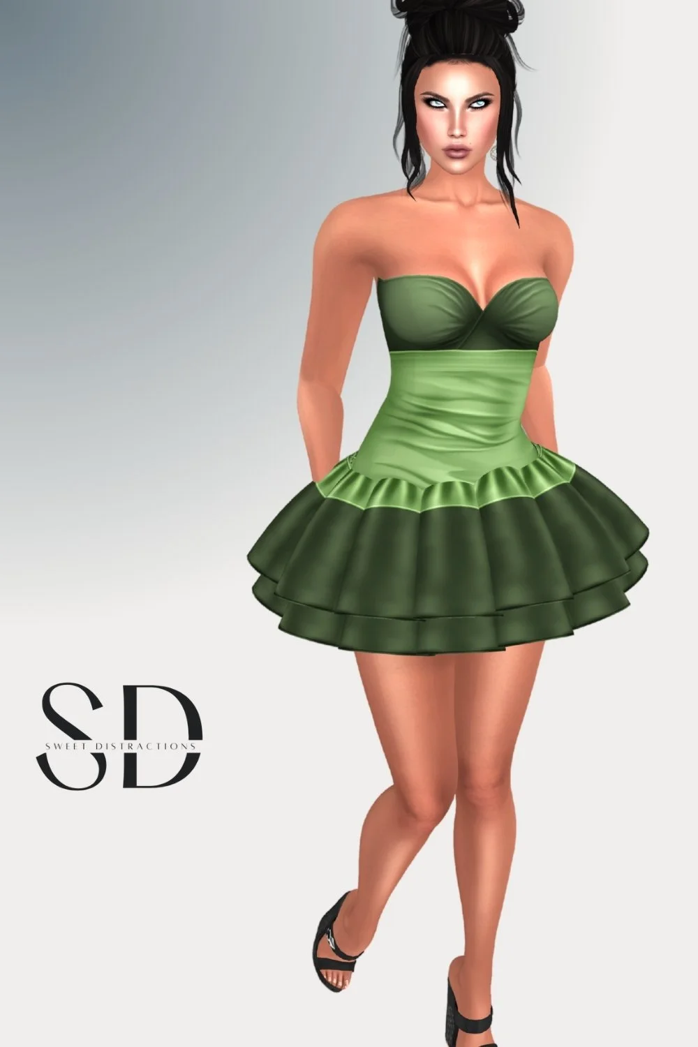 Puff Dress in Silk